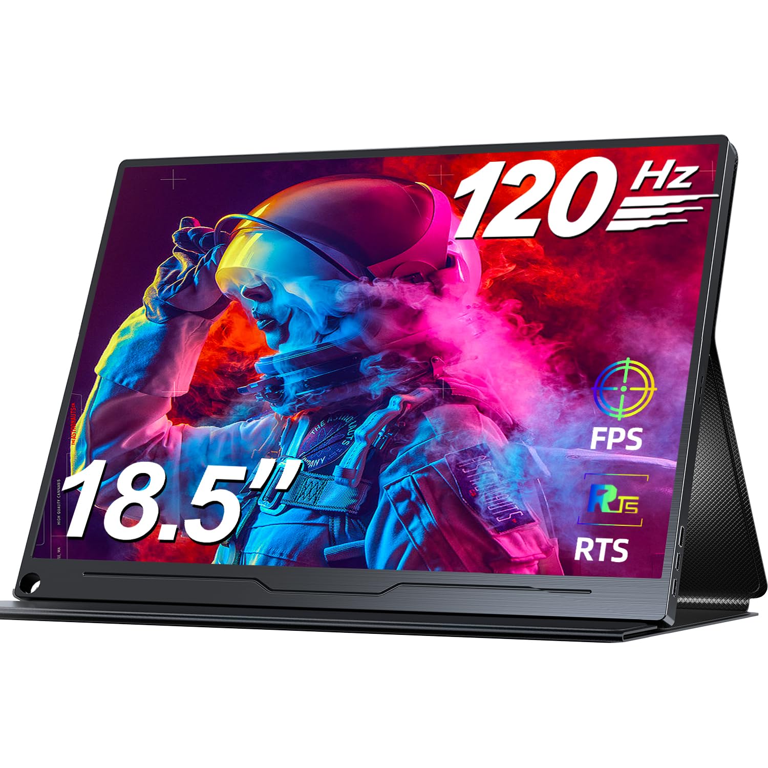 UPERFECT 18.5 Inch Portable Monitor - 120Hz Full HD 1920x1080 IPS Screen USB-C Mini HDMI for Mac PC Laptop Phone PS5 Xbox - VESA Mount Compatible - Perfect for Gaming, Work & Travel