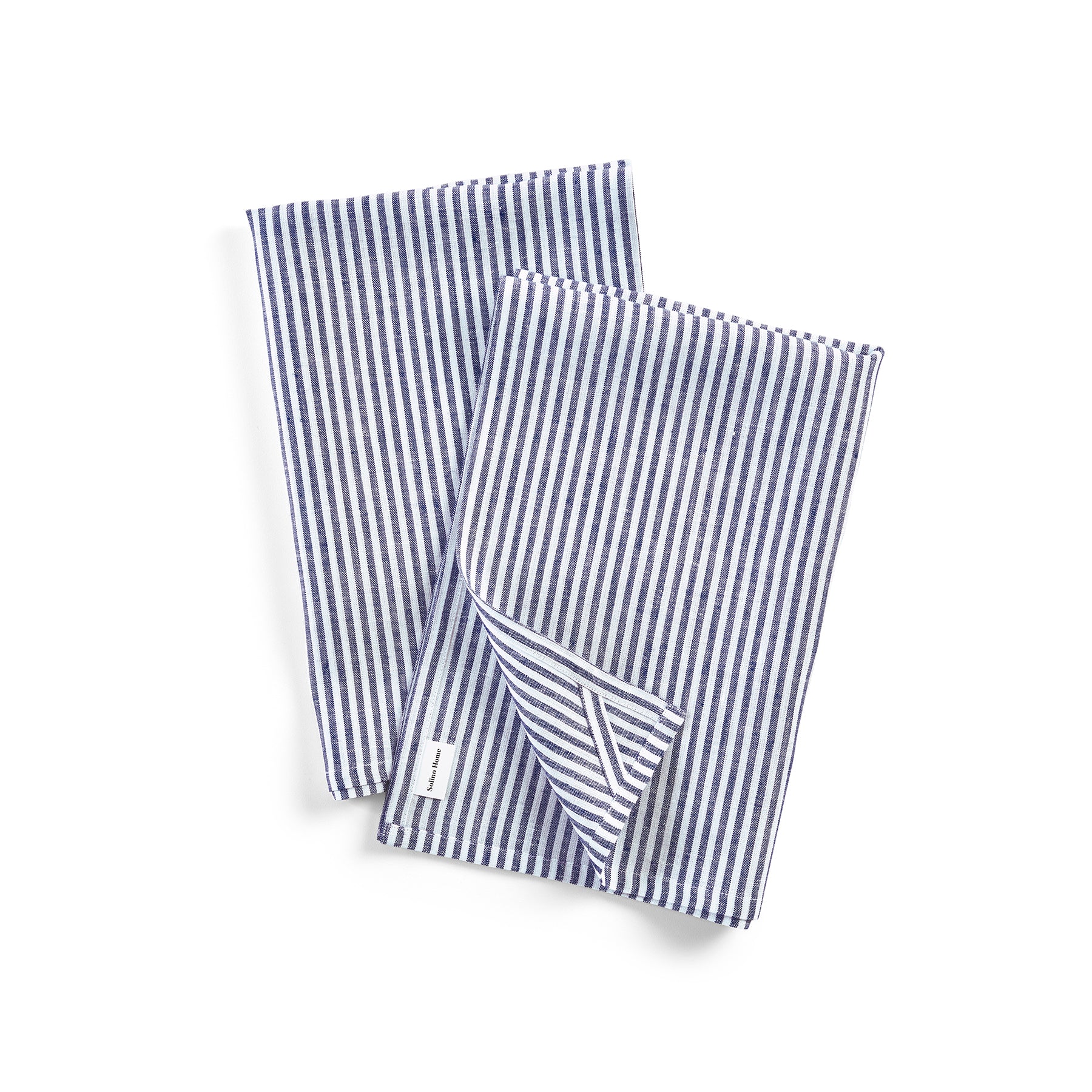 Premium Narrow Stripe Cotton Kitchen Towels - Set of 2 Absorbent Dish Towels for Drying Dishes & Cleaning - Soft & Durable for Everyday Kitchen Use