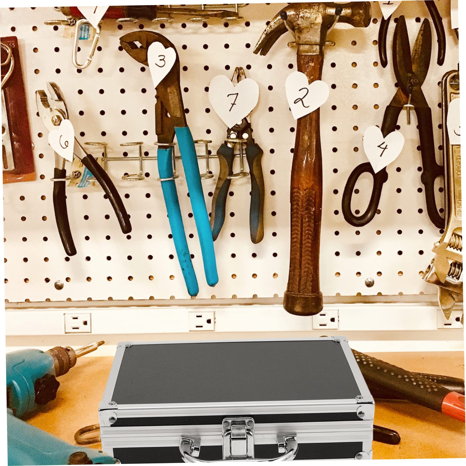 FOMIYES Aluminum Makeup Case - Travel Cosmetic Organizer, Durable Metal Makeup Box with Multifunctional Storage for Brushes & Tools, Portable MDF Travel Case for Women - Perfect for Travel, Home & Salon Use