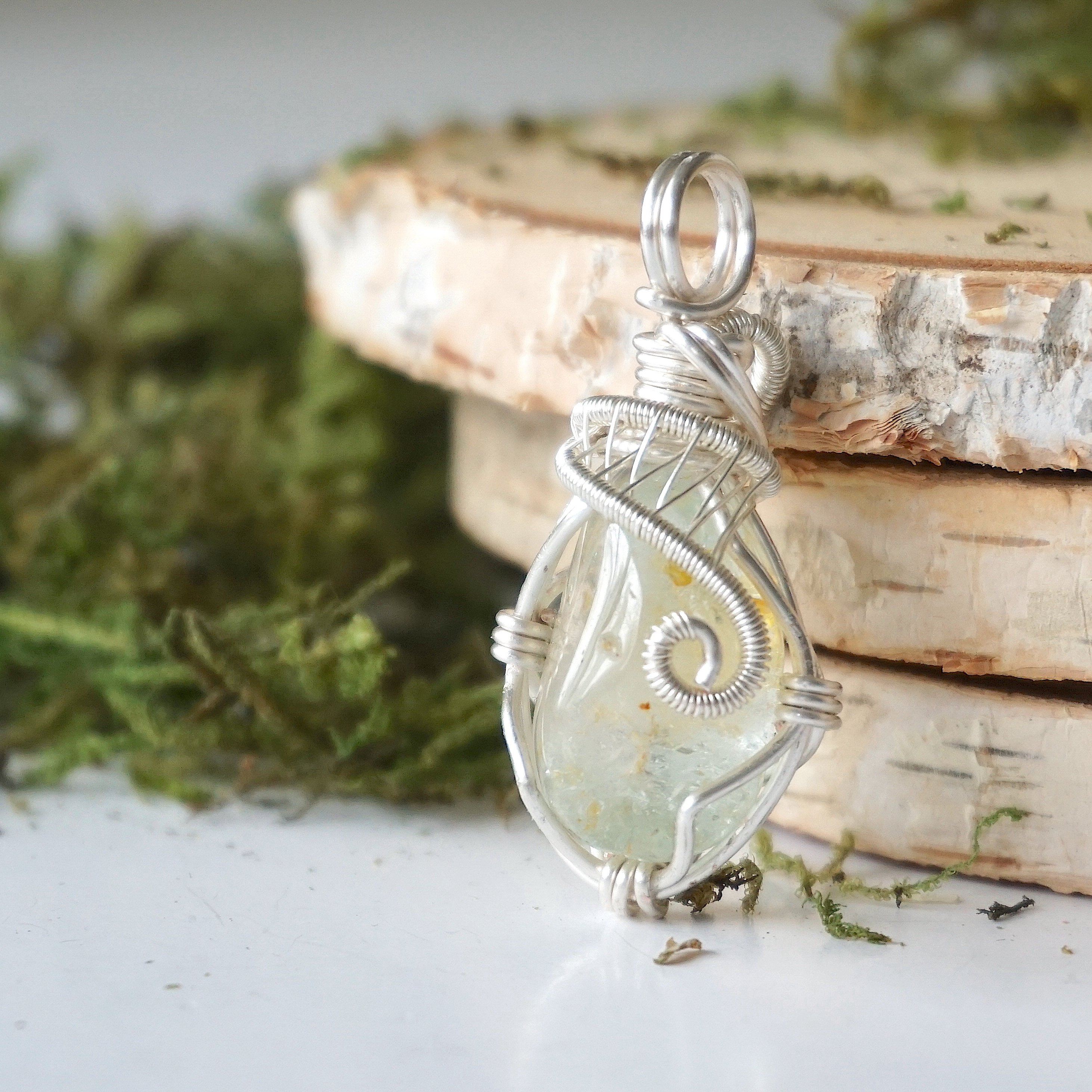Natural Raw Topaz Gemstone Sterling Silver Plated Pendant Necklace for Women - Perfect for Gifts, Weddings & Everyday Elegance