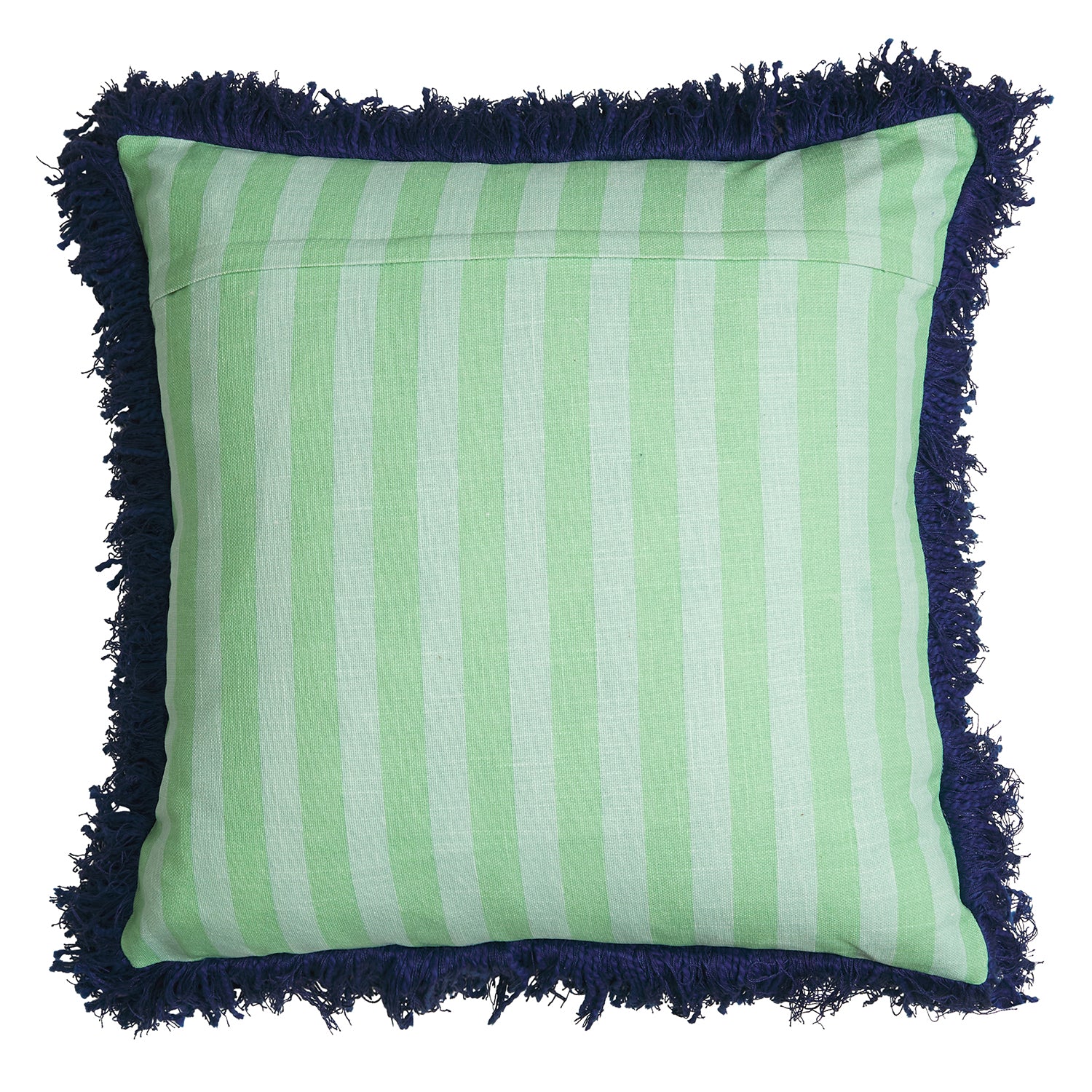 Annette Embroidered Cushion Cover - Jade Green Bohemian Style Home Decor for Sofa, Bed & Living Room