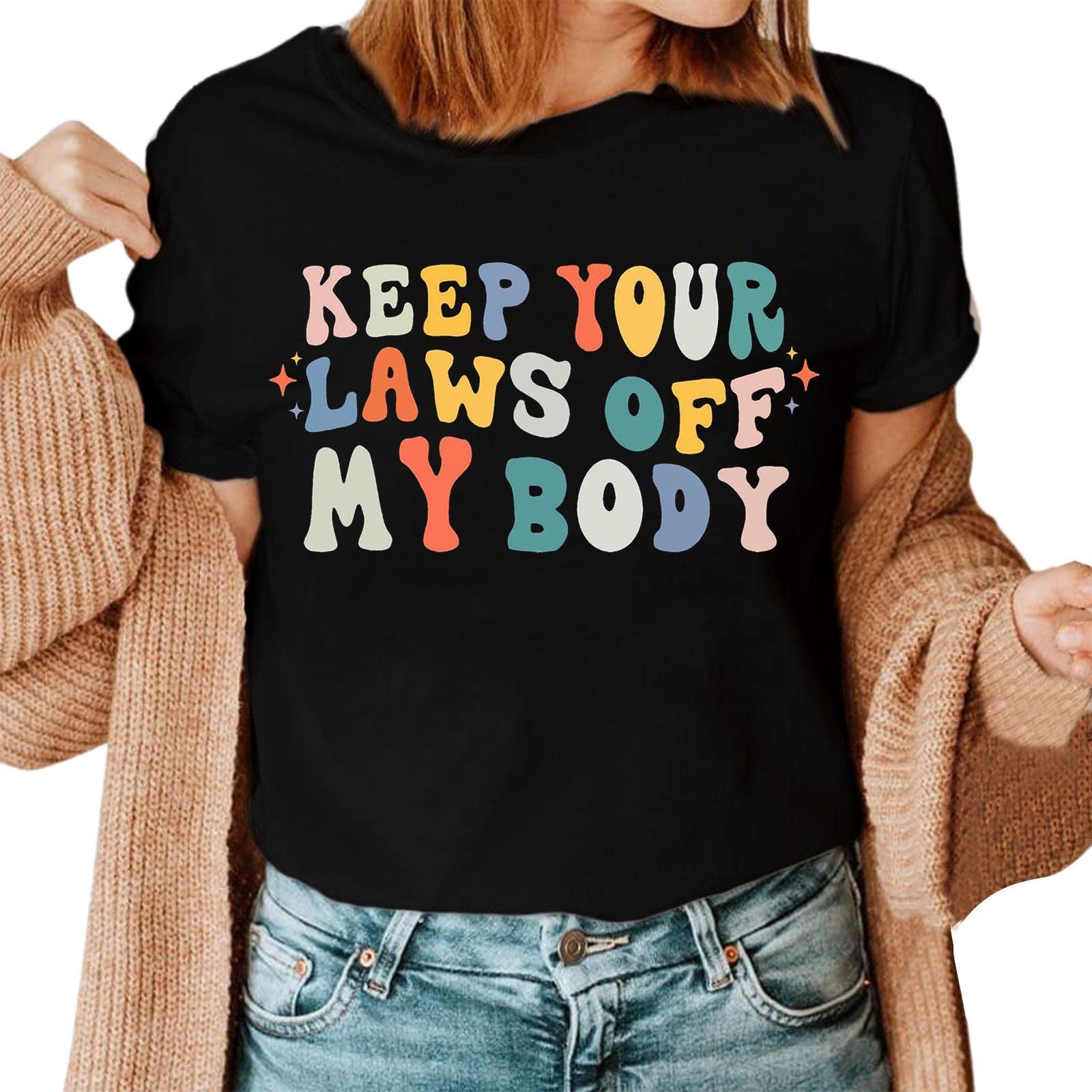 Women's Equality & Rights Printed Short Sleeve Round Neck Casual T-Shirt Blouse - Feminist Tee for Business Casual & Everyday Wear (Black, XXXXXL)