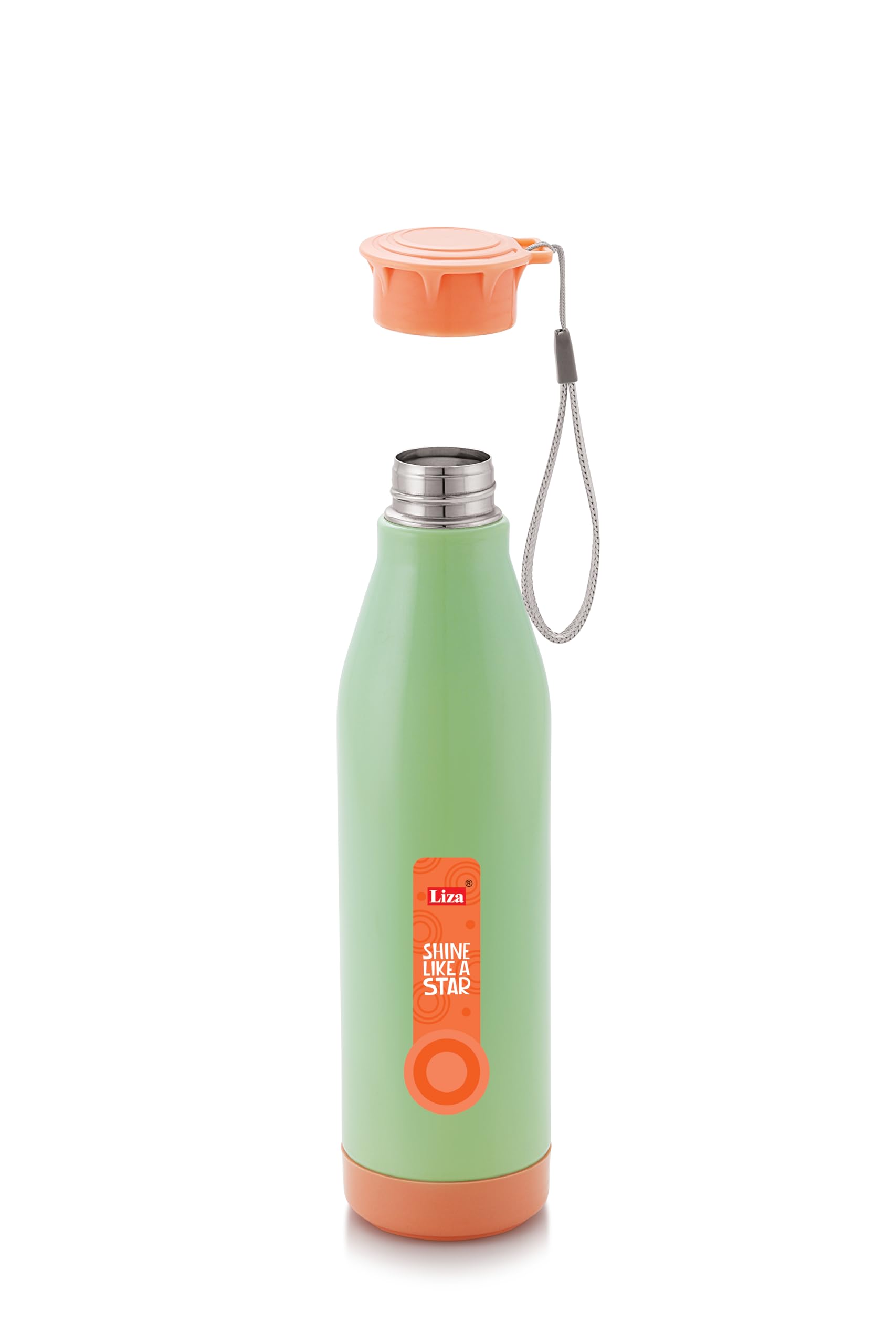 Premium Liza Steel Fit Vacuum Insulated Stainless Steel Water Bottle - 650ml, Leak Proof, Keeps Hot & Cold for Hours - Perfect for Gym, Hiking, Office & Outdoor Activities (Green)
