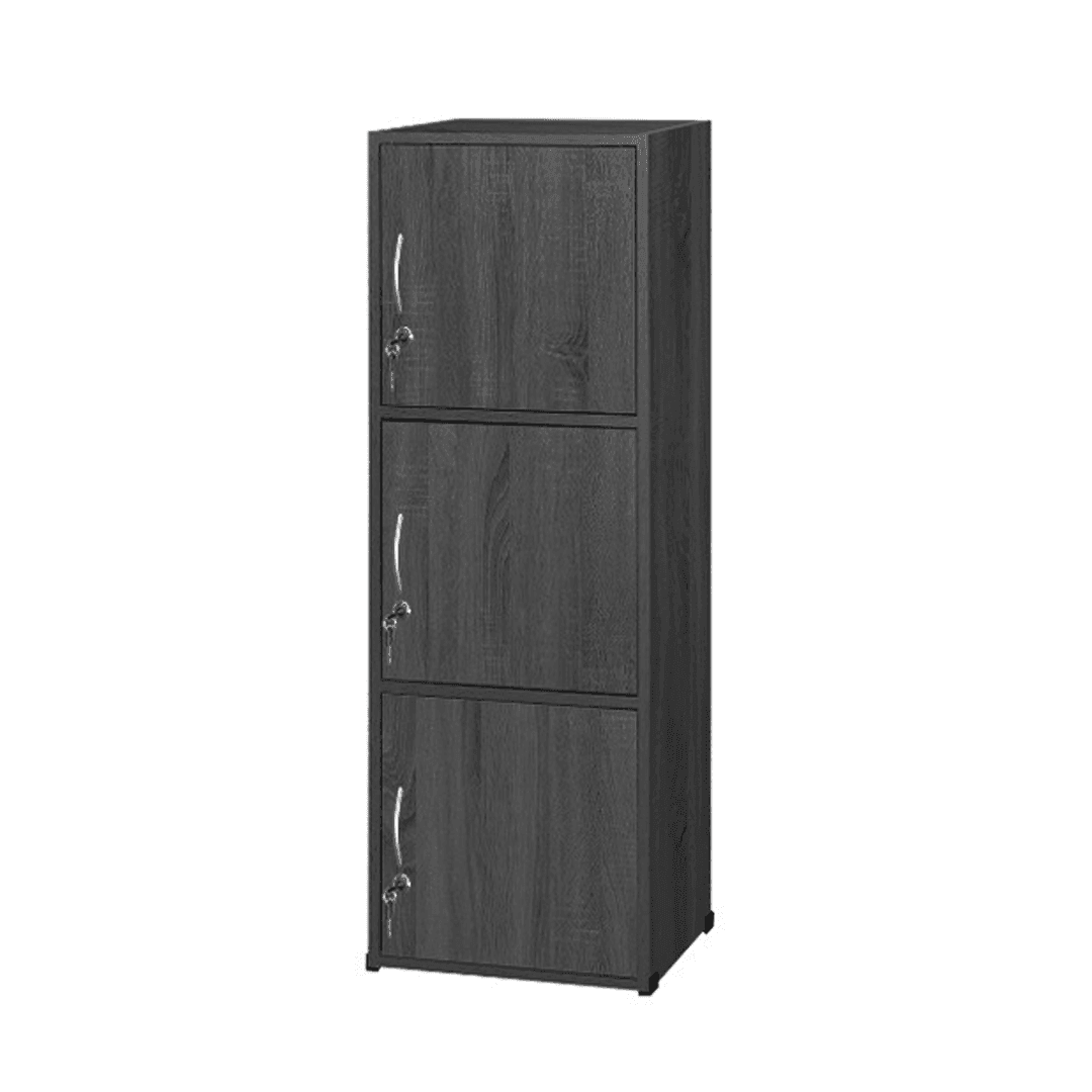 Koen 3-Tier Storage Cabinet - Organize Home, Office & Closet - Durable & Stylish Shelf for Books, Toys & Supplies