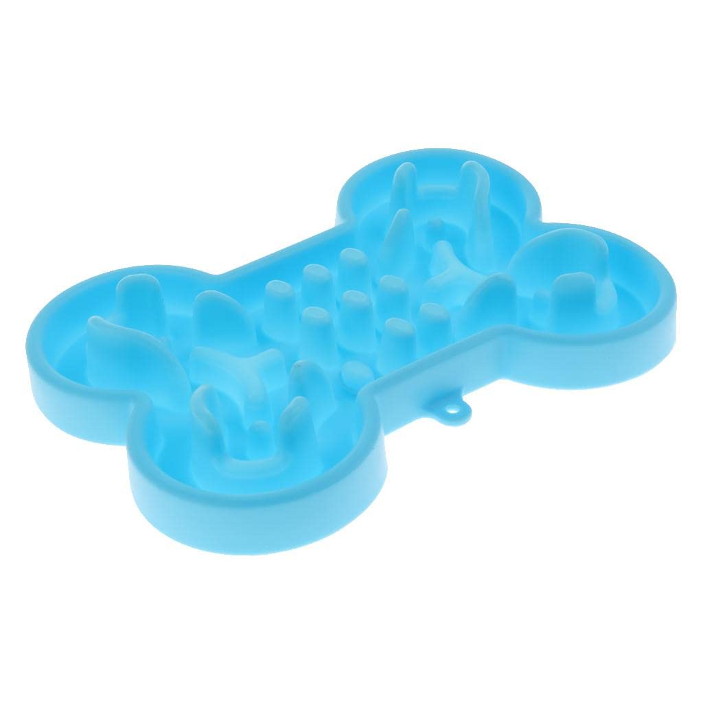 SECRET DESIRE Slow Feed Interactive Pet Bowl for Dogs & Cats - Anti-Bloating & Choking Feeder - Blue Pet Food Dish - Perfect for Fast Eaters & Mealtime Enrichment