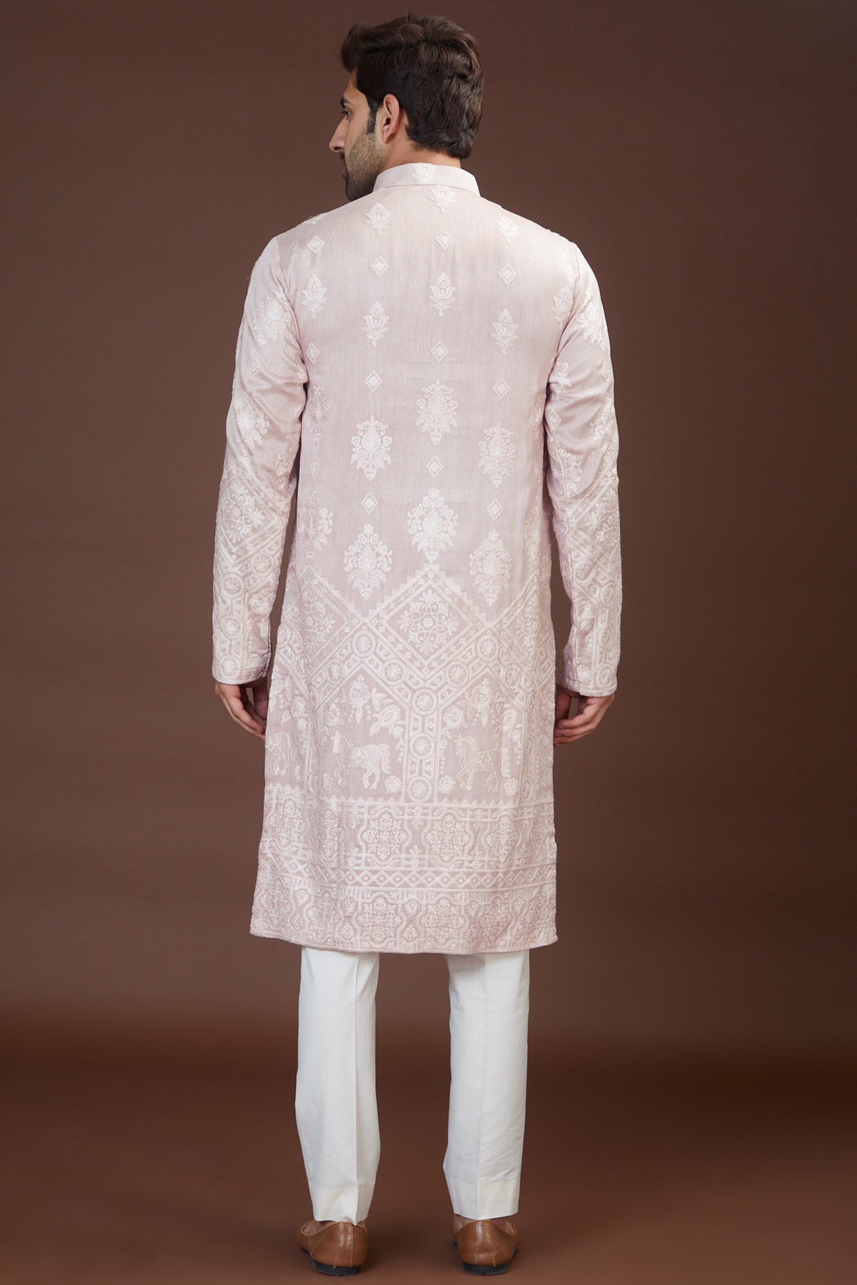 Elegant Pink Chikankari Kurta for Women - Handcrafted Embroidered Cotton Tunic - Perfect for Festivals, Weddings & Casual Wear