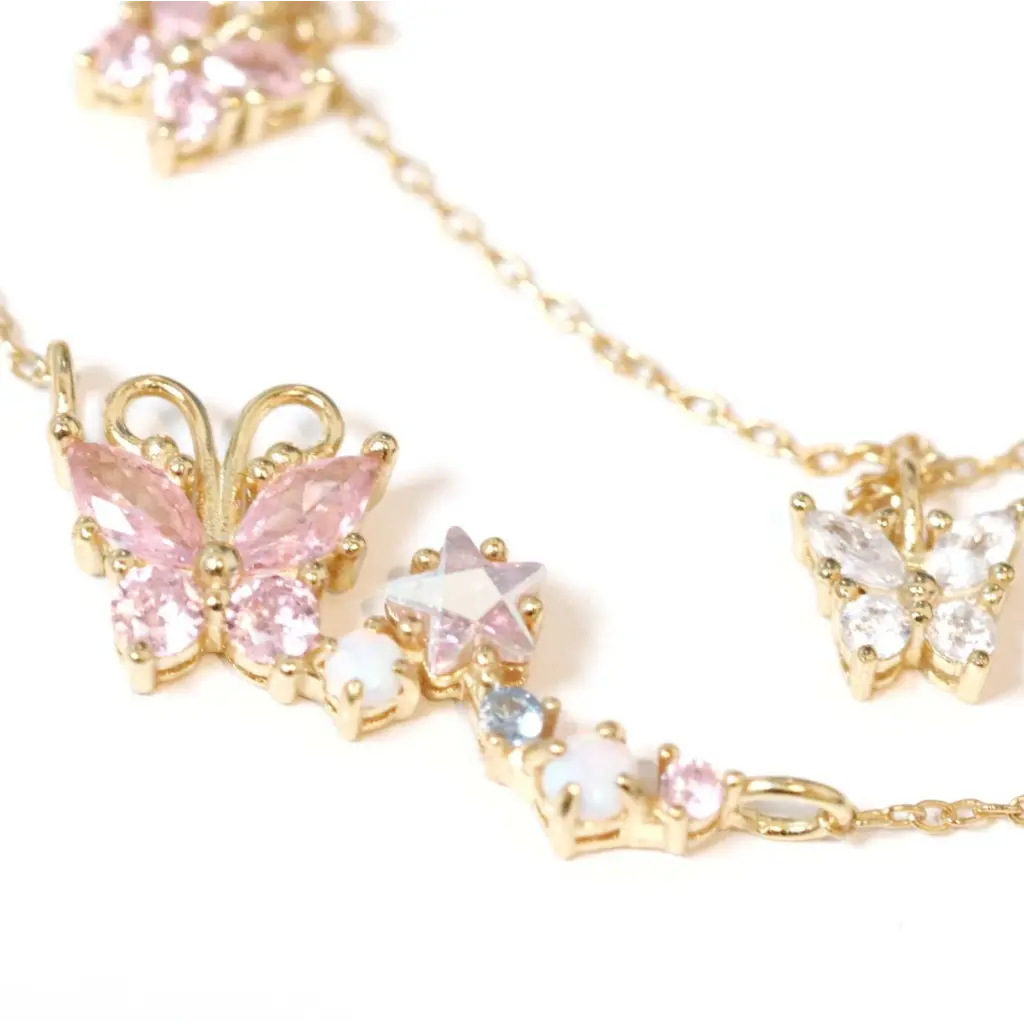 Elegant Flutter Charm Choker Necklace for Women - Dainty Butterfly Pendant Layering Chain - Perfect for Date Night, Parties & Everyday Wear