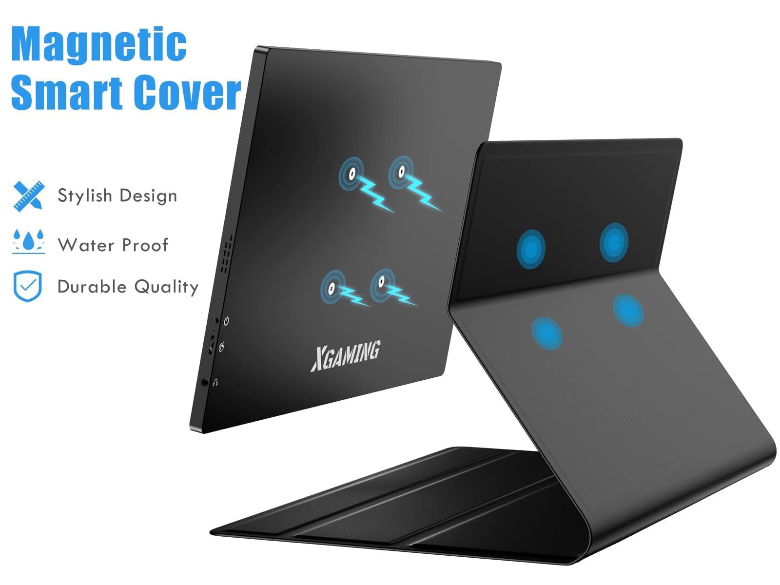 Portable 16 Inch 2.5K QHD Monitor - 2560x1600 Resolution, 120Hz IPS Display, 16:10 Ultra Wide Screen with Dual Speakers - HDMI & USB-C Compatible for Laptop, Mac, Phone, Tablet, PS4, PS5, Switch, Xbox - VESA Mountable | Perfect for Gaming, Work & Entertainment