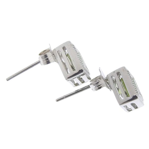 18K & 14K Gold Peridot Natural Olivine Ladies' Earrings - Vintage Silver Dangle Earrings for Women - Perfect for Weddings, Parties & Special Occasions