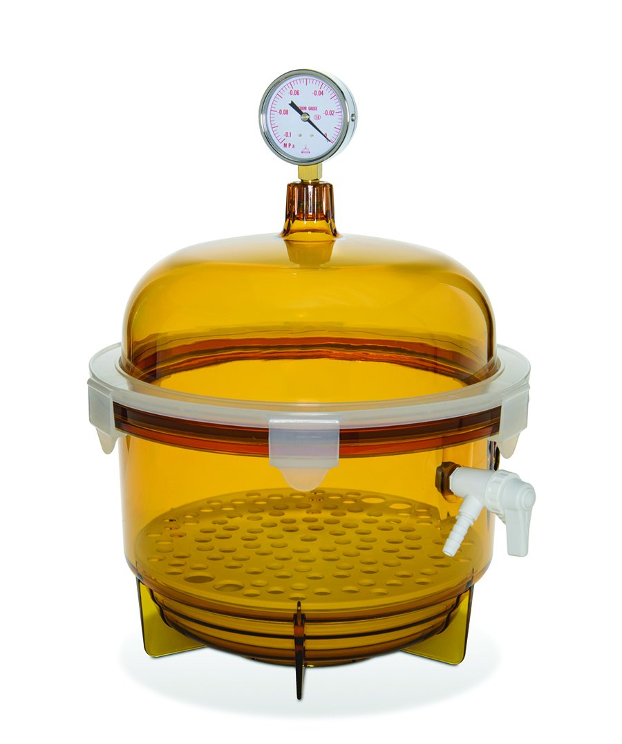 Lab Companion™ Vacuum Desiccator Round - Airtight Moisture-Free Storage for Chemicals, Electronics & Lab Samples | Ideal for Laboratories, Research & Industrial Use