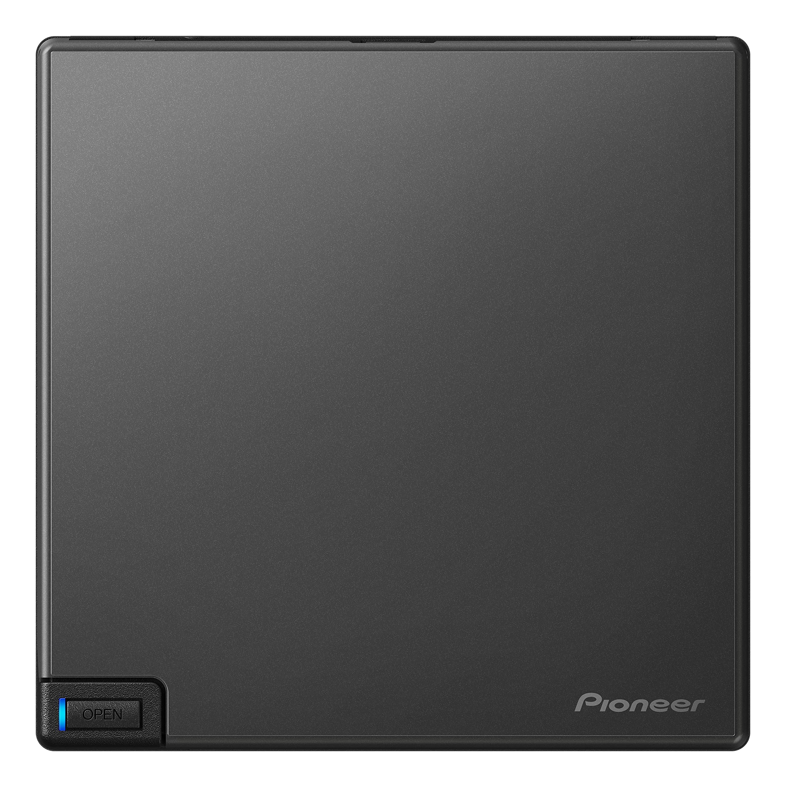 Pioneer BDR-XD08B Slim Portable External Blu-ray Drive - USB 3.2 Gen1 & USB-C Compatible BD/DVD/CD Writer for Laptop, PC, Mac - Perfect for Home Theater, Movie Watching & Data Backup (Black)