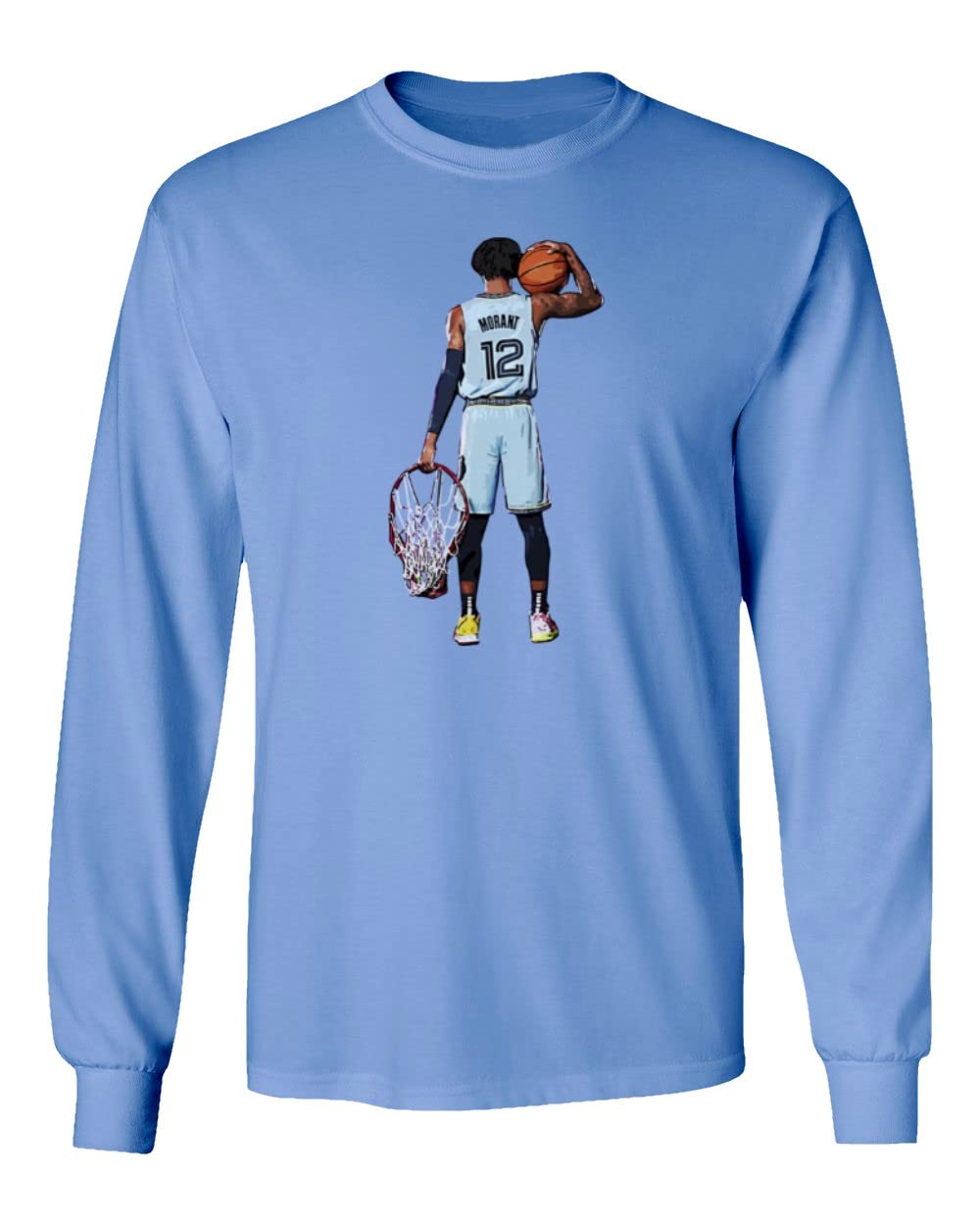 Memphis Basketball Fans Unisex Long Sleeve T-Shirt - Carolina Blue, Medium - Perfect for Game Day, Sports Events & Fan Gifts