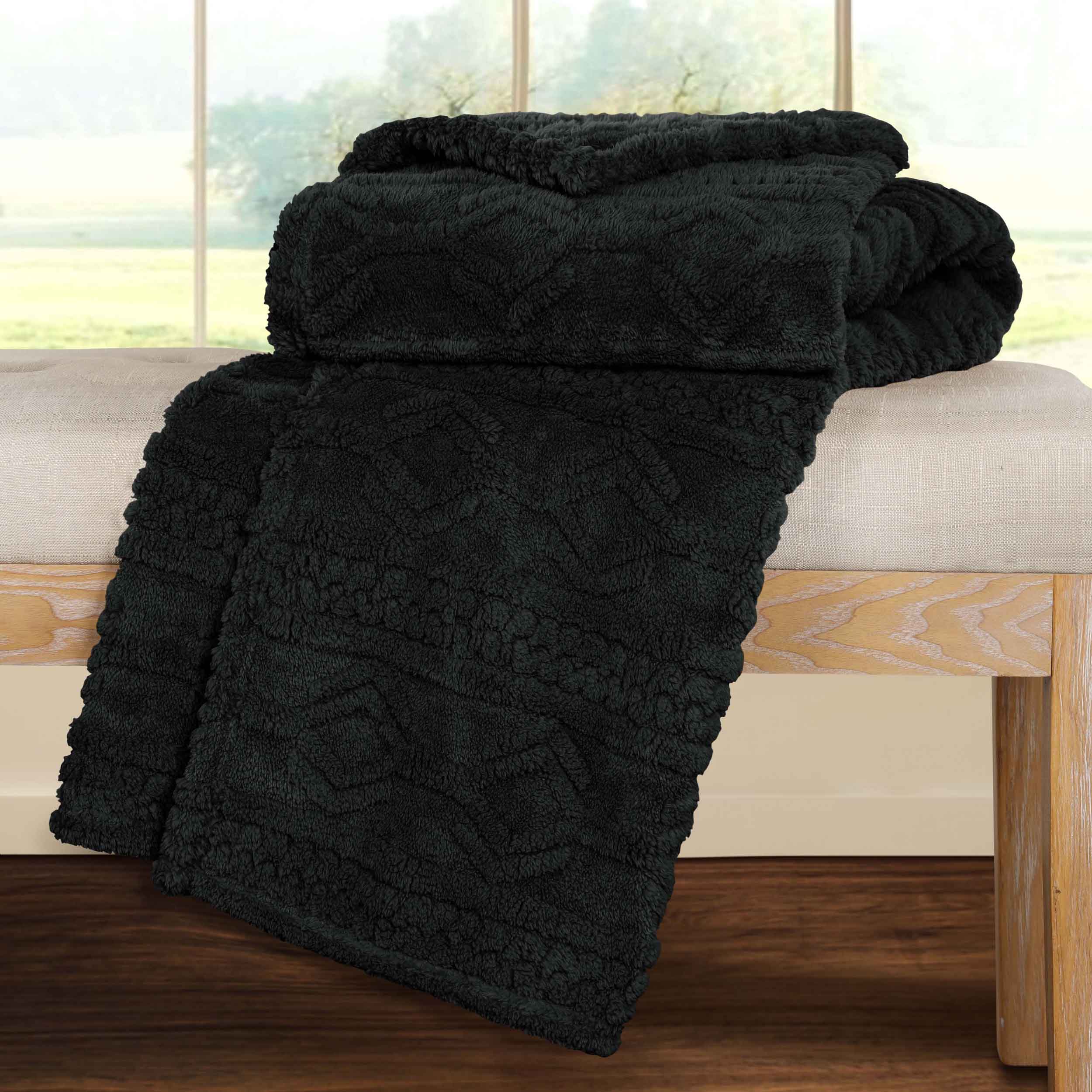 Arctic Boho Jacquard Plush Fleece Blanket - Ultra Soft & Warm Winter Throw for Couch, Bed, Sofa - Perfect for Home Decor, Cozy Nights & Gift Giving