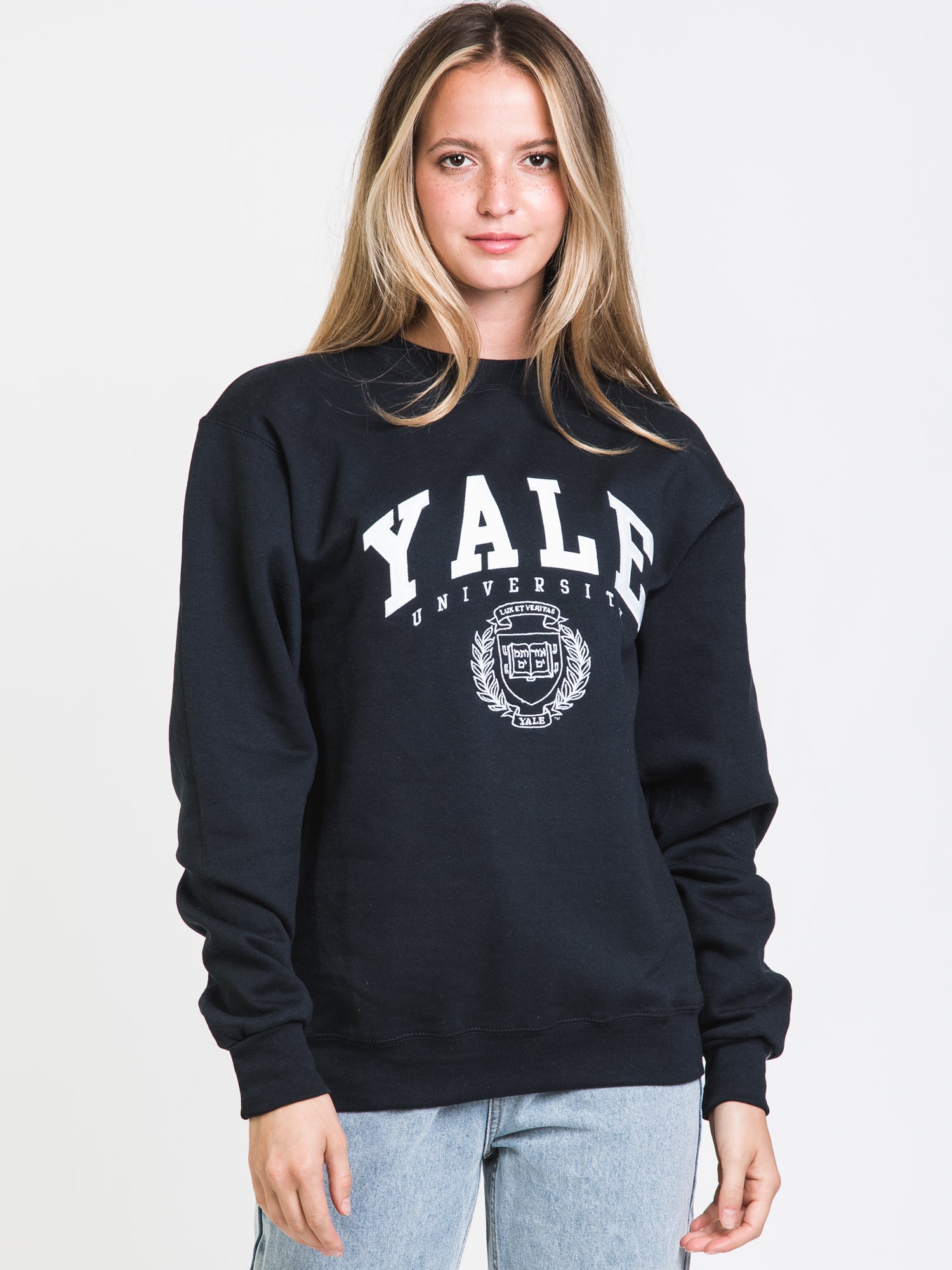 Champion Eco Powerblend Yale Crew Sweatshirt - Soft & Sustainable Cotton Blend - Clearance Sale - Perfect for Casual Wear, Gym & College Campus Fashion