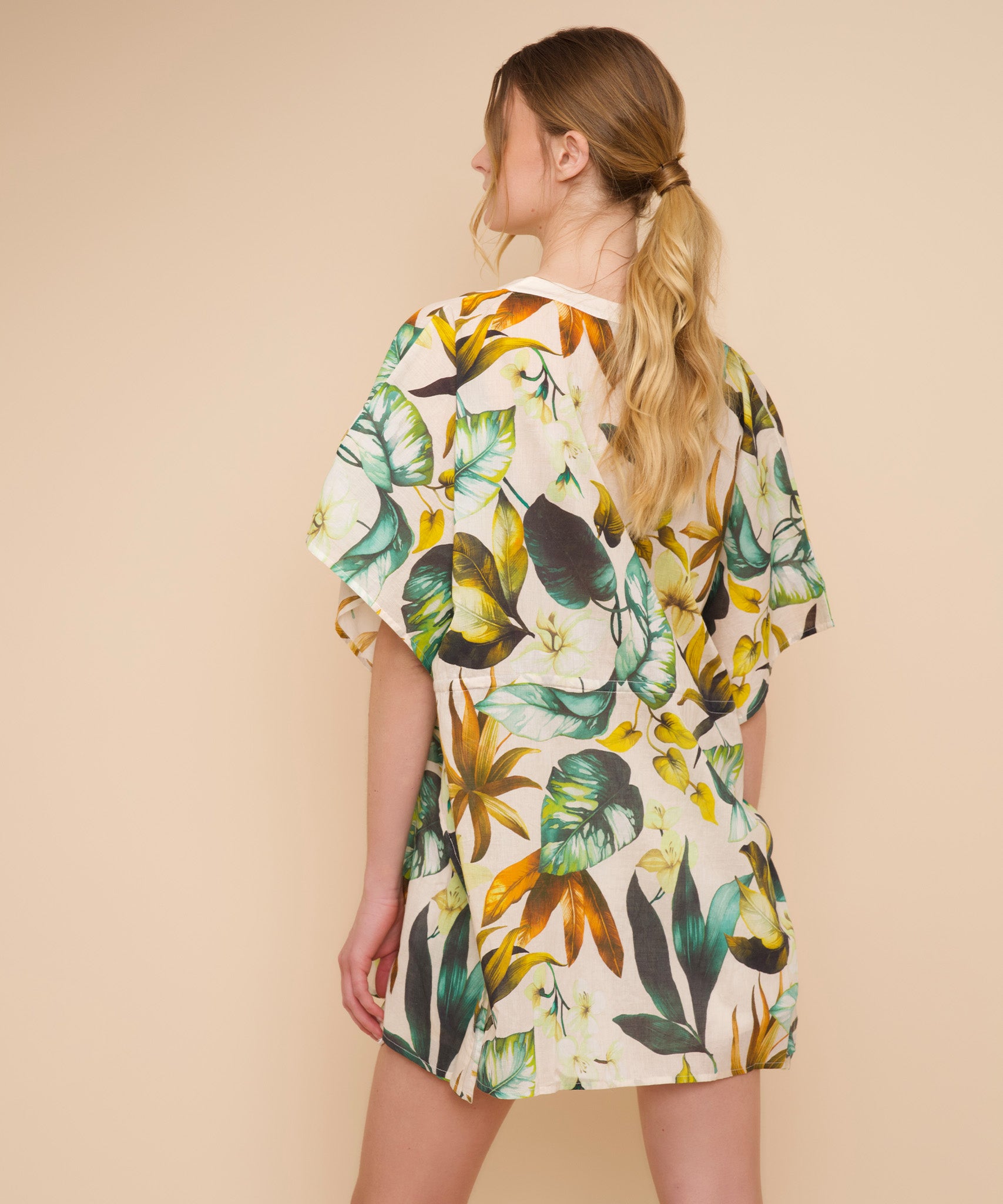 Oasis Palm Butterfly Caftan - Flowy Boho Maxi Dress for Women | Beach Cover Up, Summer Vacation, Poolside Lounge, Festival Outfit
