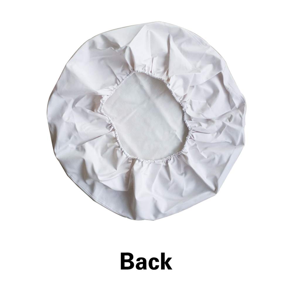 XhuangTech Heavy Duty PVC Tire Cover - 16 Inch DIY Trailer Spare Wheel Protector, Weatherproof & Durable (Pure White) - Perfect for RV, Truck, SUV & Off-Road Vehicle Protection