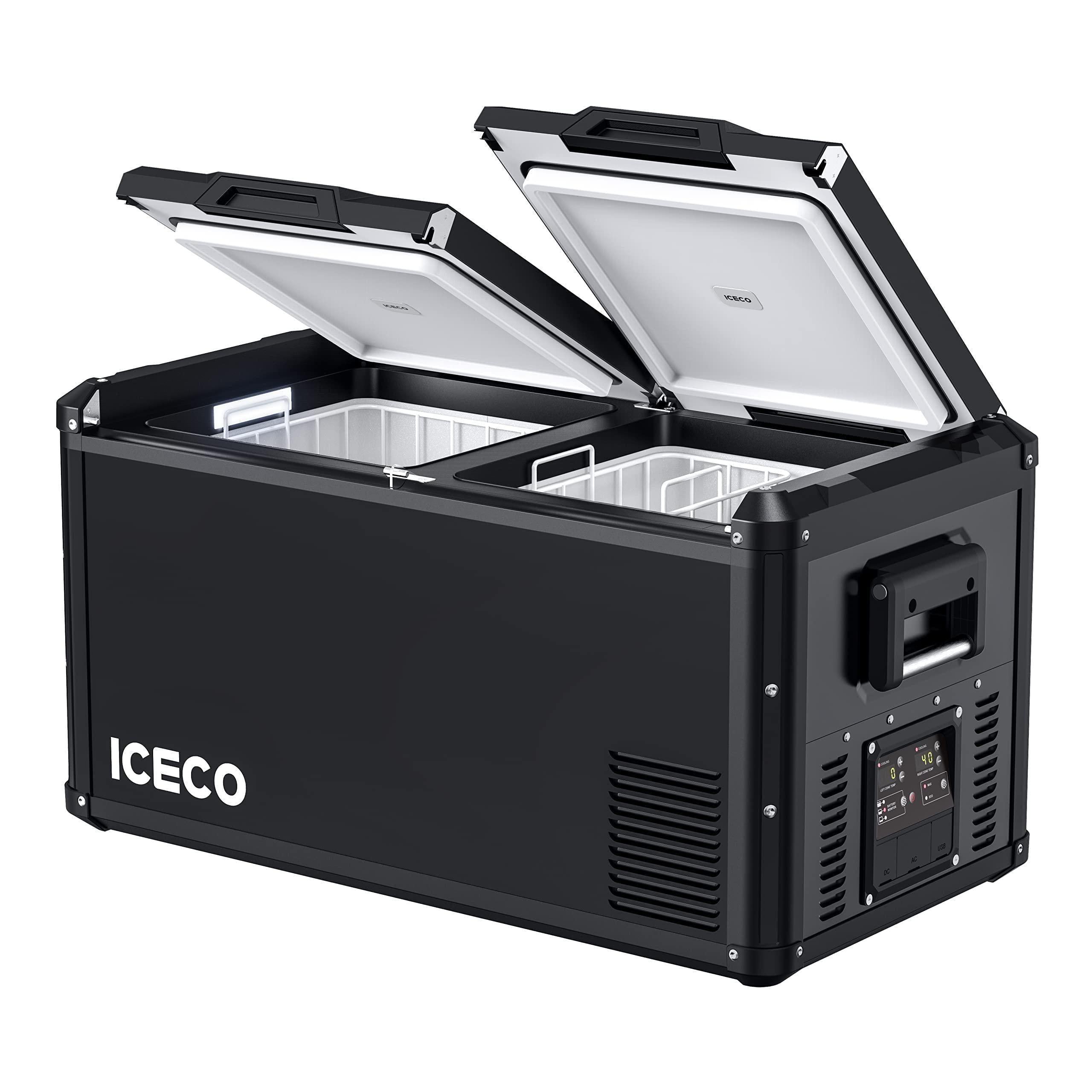 ICECO VL75ProD 79.2QT Portable Refrigerator Freezer for Camping, RV, Road Trips - Compact Fridge with Camping Cot | Perfect for Outdoor Adventures, Tailgating & Off-Grid Living
