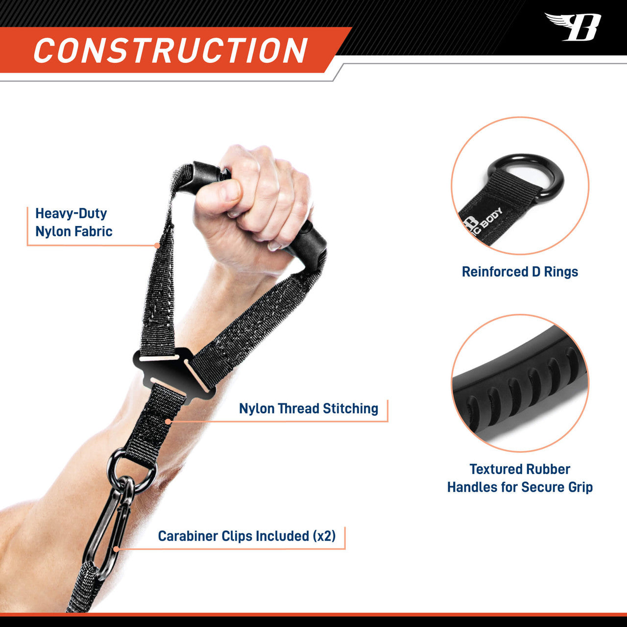 Bionic Body Single Grip Handles - Premium Workout Equipment for Strength Training | Home Gym & Fitness Accessories for Weightlifting, CrossFit & Functional Training
