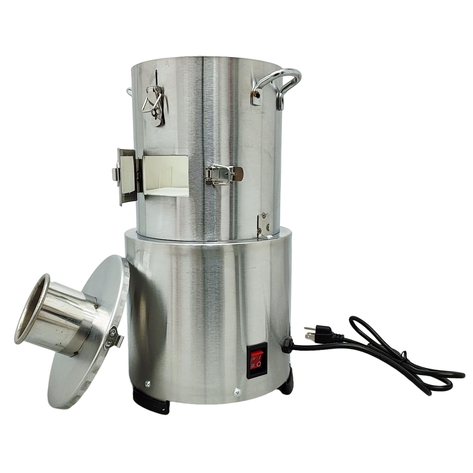 TECHTONGDA 110V Commercial Garlic Peeler Machine - Electric Stainless Steel Automatic Garlic Peeler with 20-35KG/H Output - Perfect for Restaurants, BBQ Shops, Cafeterias & Hotels - Ideal for Bulk Garlic Peeling in Commercial Kitchens