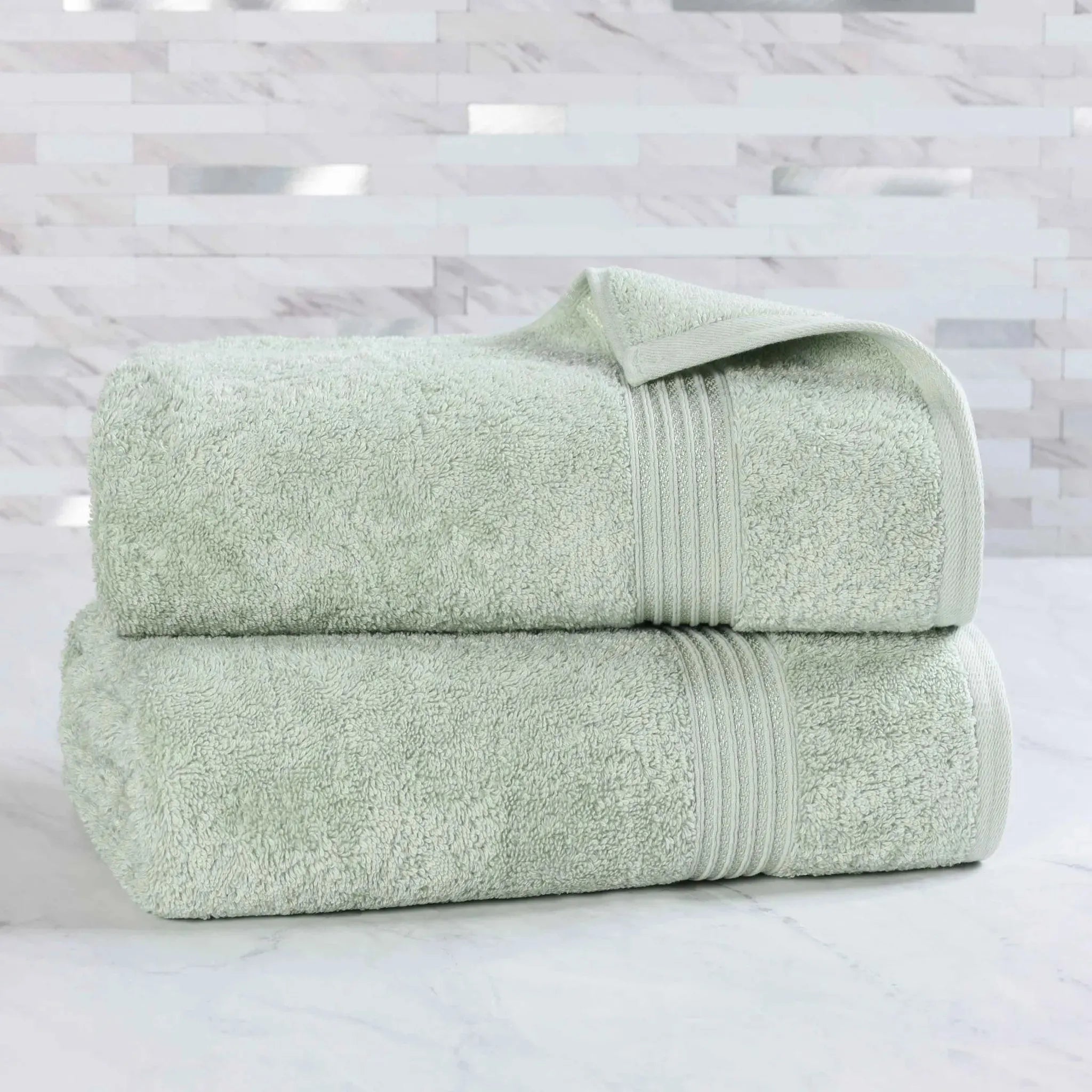 Premium Egyptian Cotton Bath Towel Set of 2 - Ultra Soft & Highly Absorbent Luxury Bath Sheets for Spa, Hotel & Home Use - 100% Heritage Cotton (White)