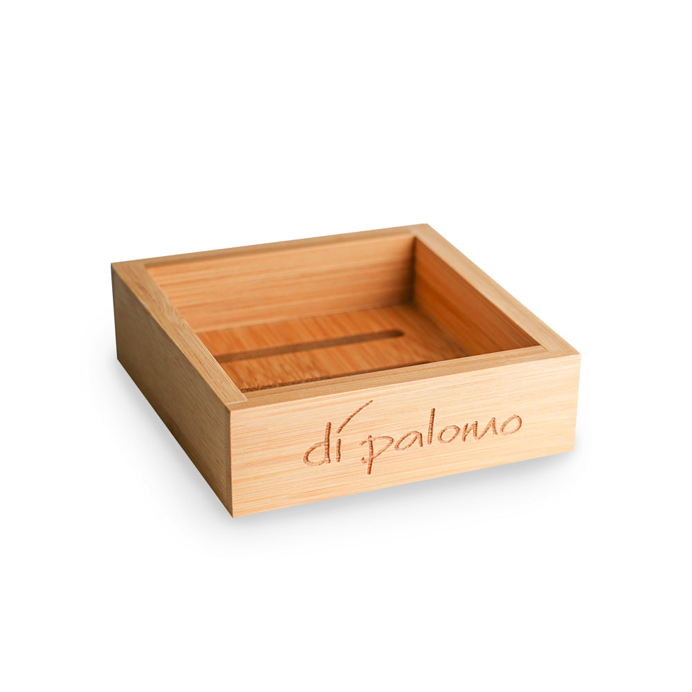 Di Palomo Luxury Bamboo Soap Dish - Elegant & Eco-Friendly Bathroom Organizer for Sink, Countertop, or Shower