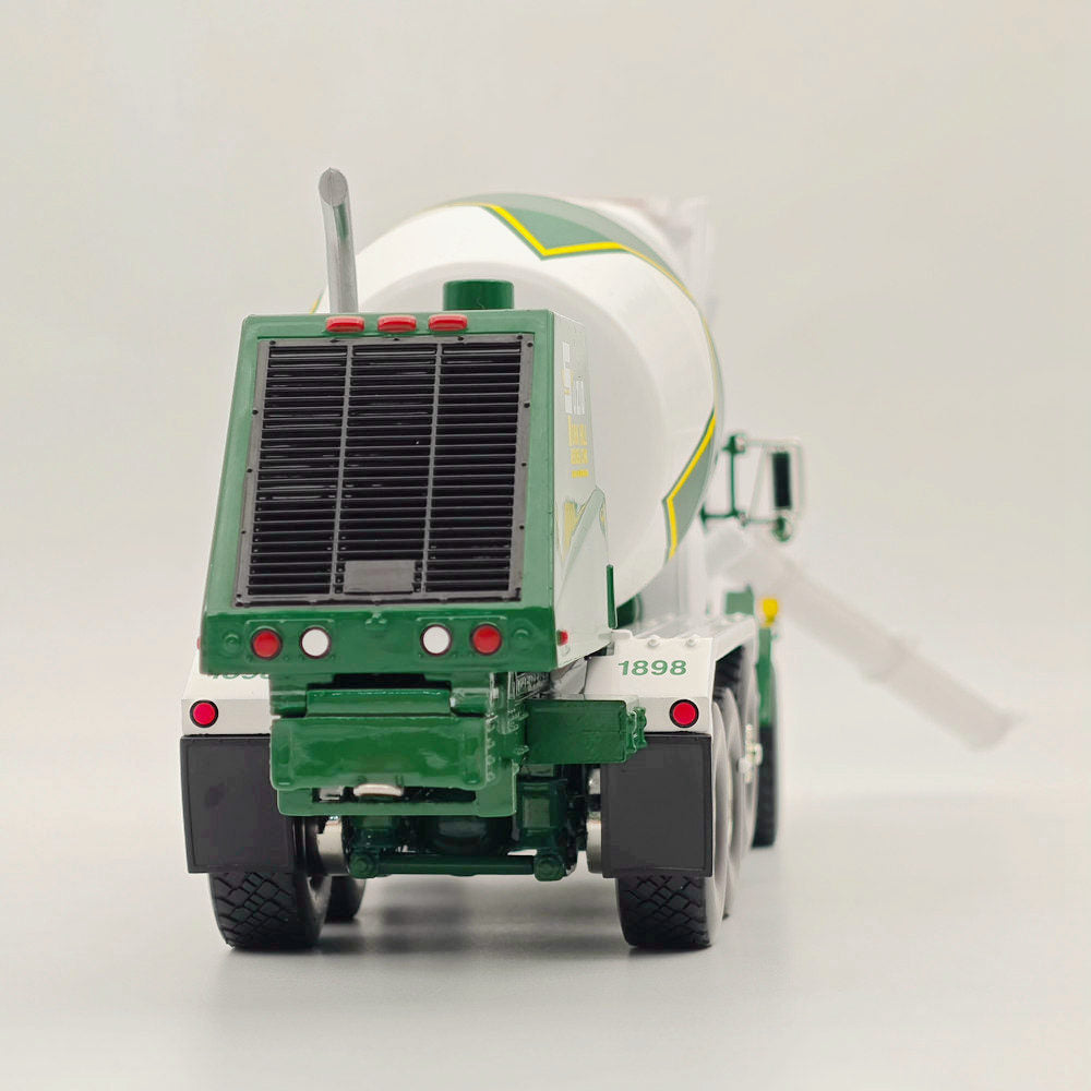1/34 Scale Oshkosh Front Discharge Concrete Mixer Truck - Green Diecast Metal Replica Model (19-4245) - Perfect for Collectors, Construction Enthusiasts & Kids' Play Scenes