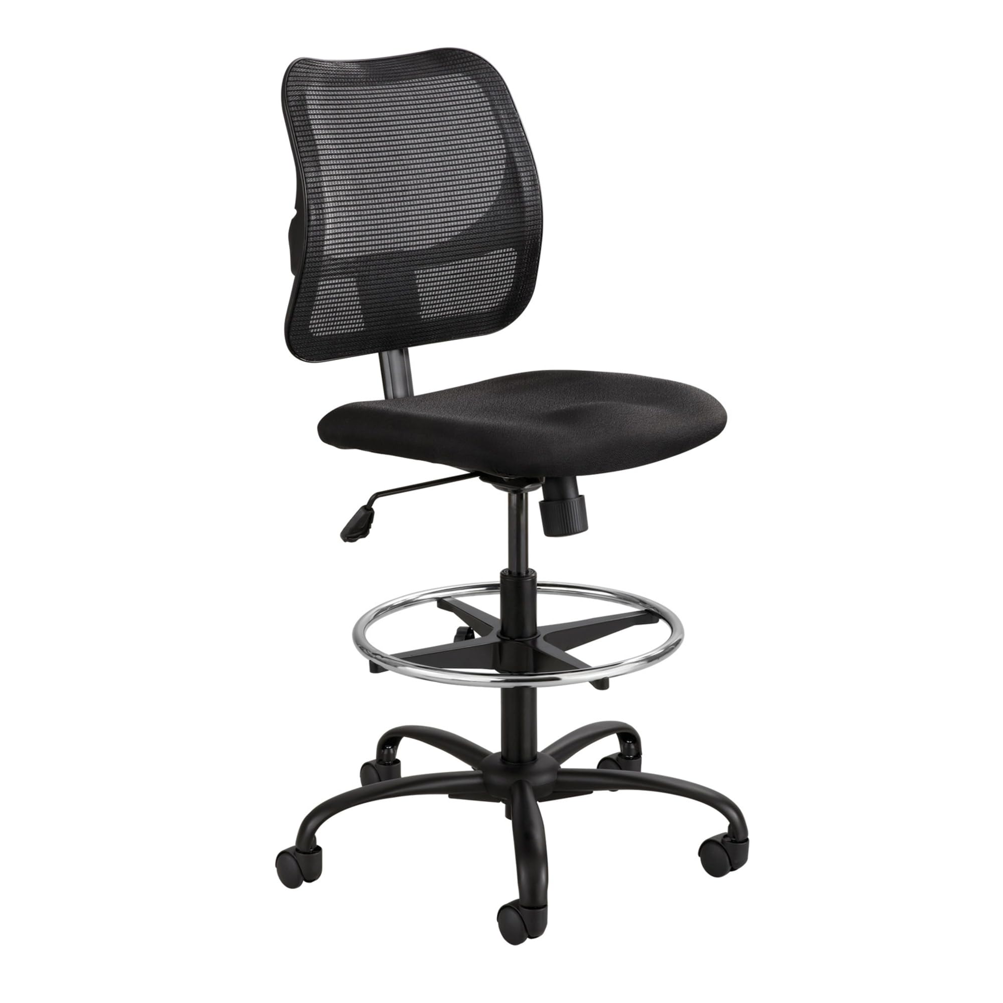 Safco Vue Ergonomic Mesh Back Computer Chair - Heavy Duty Stool with 360° Swivel & 5-Star Base - 250 lbs Weight Capacity (Black) - Perfect for Office, Home Workspace & Gaming Setup
