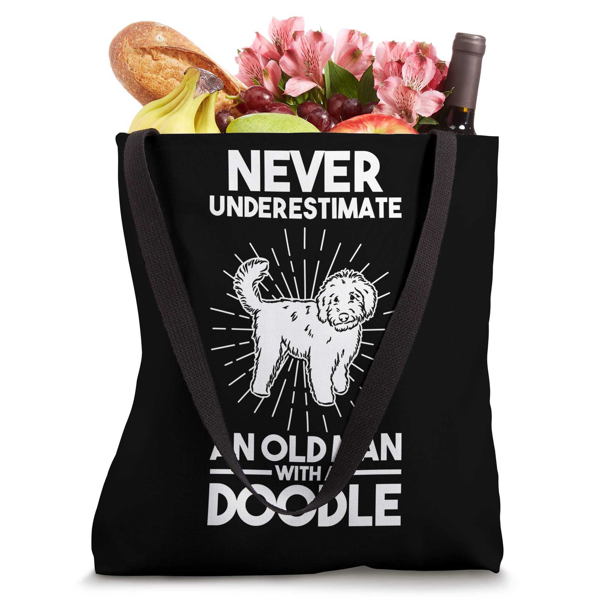 Labradoodle Tote Bag - Funny Dog Lover Gift for Men & Women - Durable Canvas Shopping Bag for Dog Walks, Beach Trips & Groceries