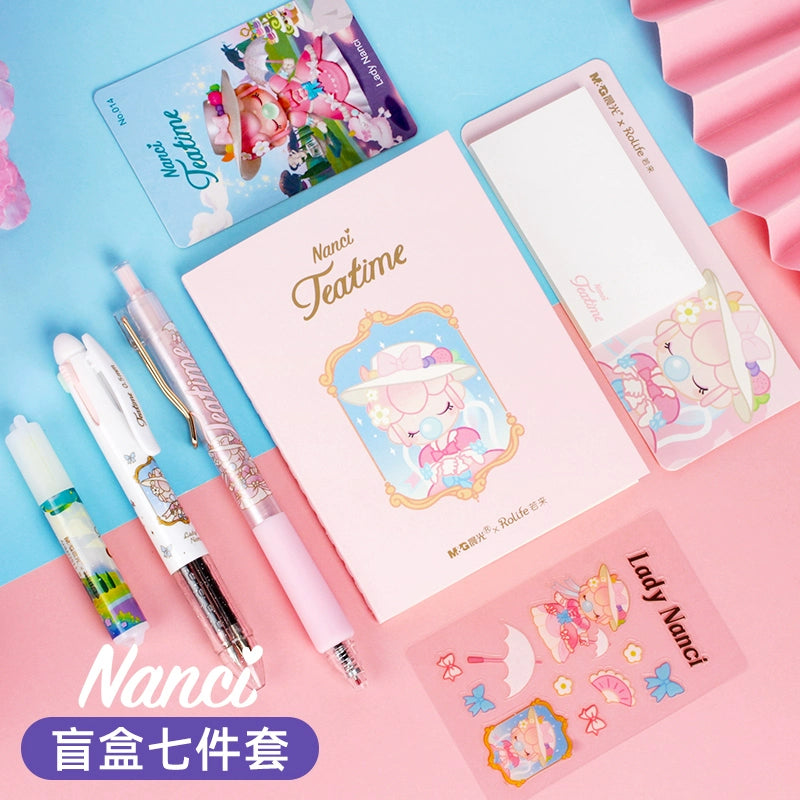 NANCI Teatime Series Blind Box Stationery Set - Cute Collectible Writing Supplies for Journaling, Scrapbooking & Office Use