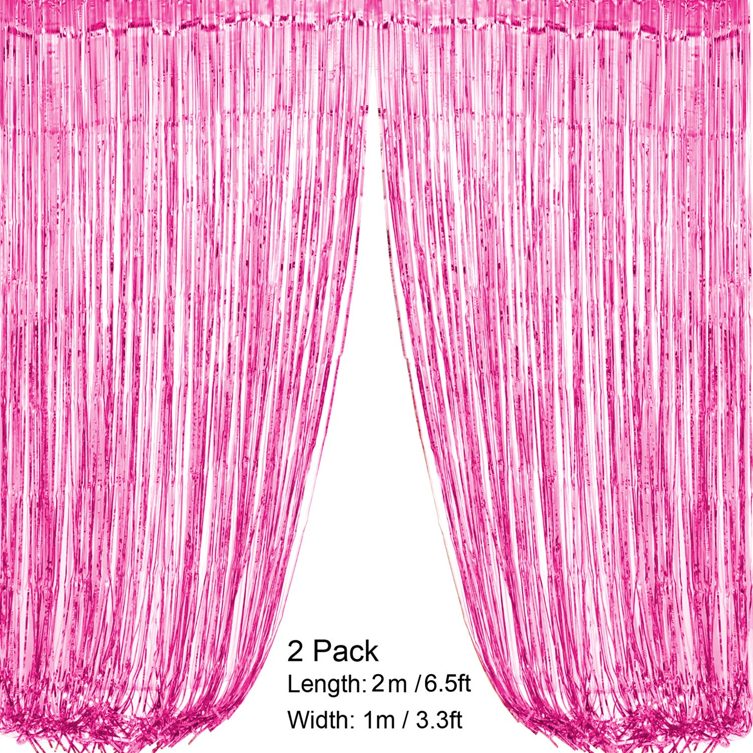 Pink Birthday Party Decorations for Girls & Women - Happy Birthday Banner, Curtains, Paper Pompoms, Fans, Garland & Confetti Balloons | Perfect for Birthday Parties, Baby Showers & Special Celebrations