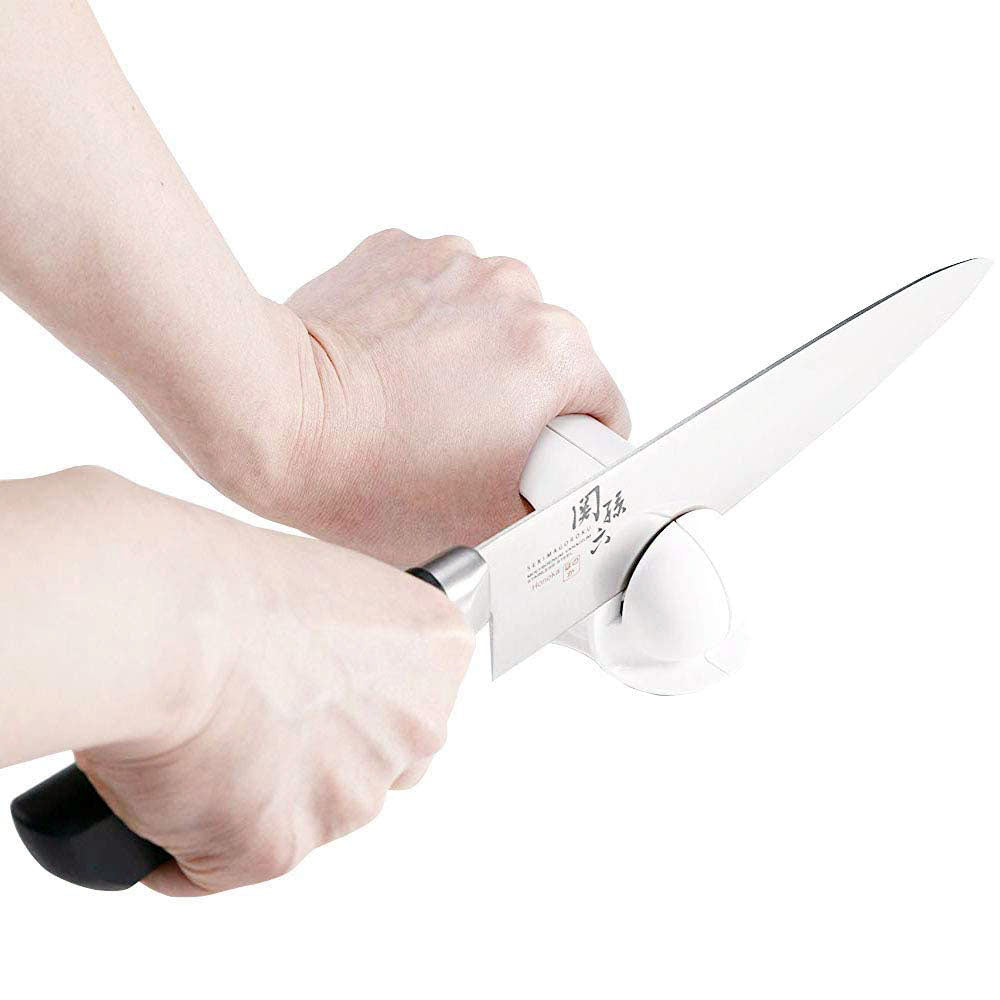Kai Professional Serrated Knife Sharpener - Best for Kitchen, Camping & Outdoor Use - Easy Grip & Fast Sharpening for Serrated Blades