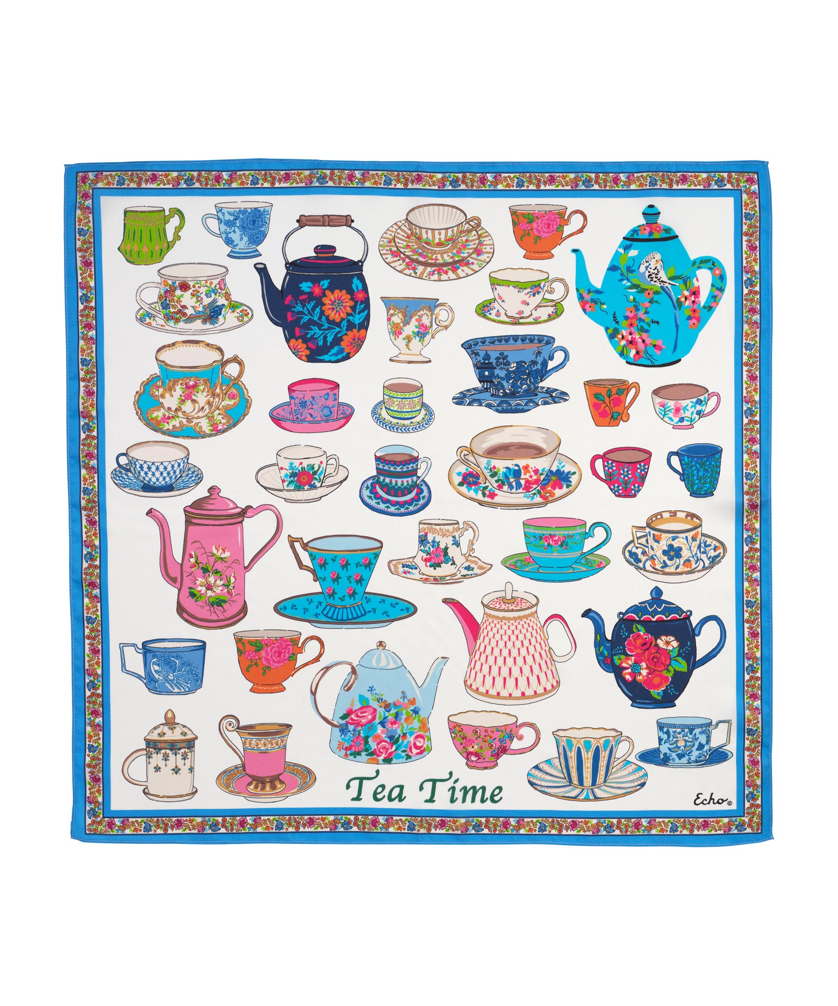 Elegant Silk Bandana for Women - Soft & Breathable Tea Time Scarf - Perfect for Tea Parties, Brunch & Casual Outfits