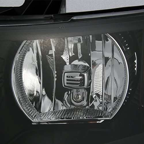 AKKON Replacement Black Bezel Headlights for 2007-2013 Chevy Silverado - Driver & Passenger Side Headlamp Pair - Upgrade Your Truck's Lighting for Night Driving & Off-Road Adventures