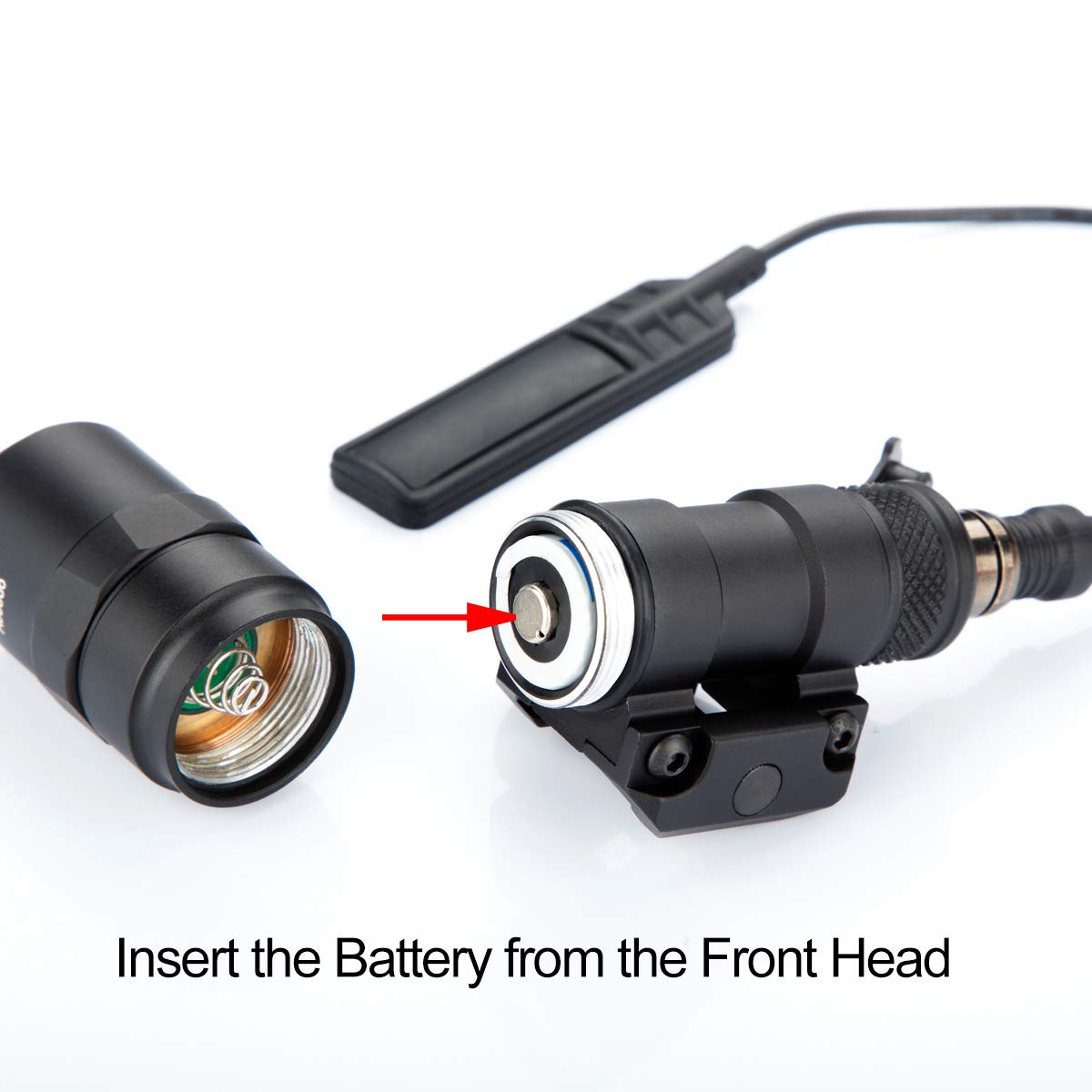 Tactical Picatinny Rail Flashlight - High Lumen Rifle Weapon Light for Hunting, Shooting & Outdoor Adventures