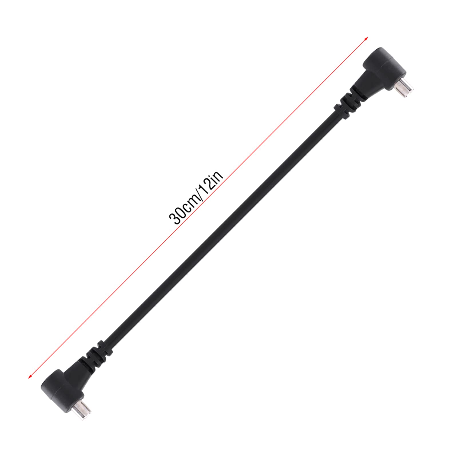 Acouto 30cm Flash Sync Cable - Male to Male PC Connection Cord for Camera & Flashlight - Perfect for Studio Photography & Off-Camera Flash Setup