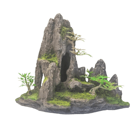 Premium Fish Tank Decor - Natural Rock Hill Aquarium Ornament for Freshwater & Saltwater Tanks | Perfect for Betta Fish, Goldfish, Shrimp Habitats & Aquatic Plant Landscaping