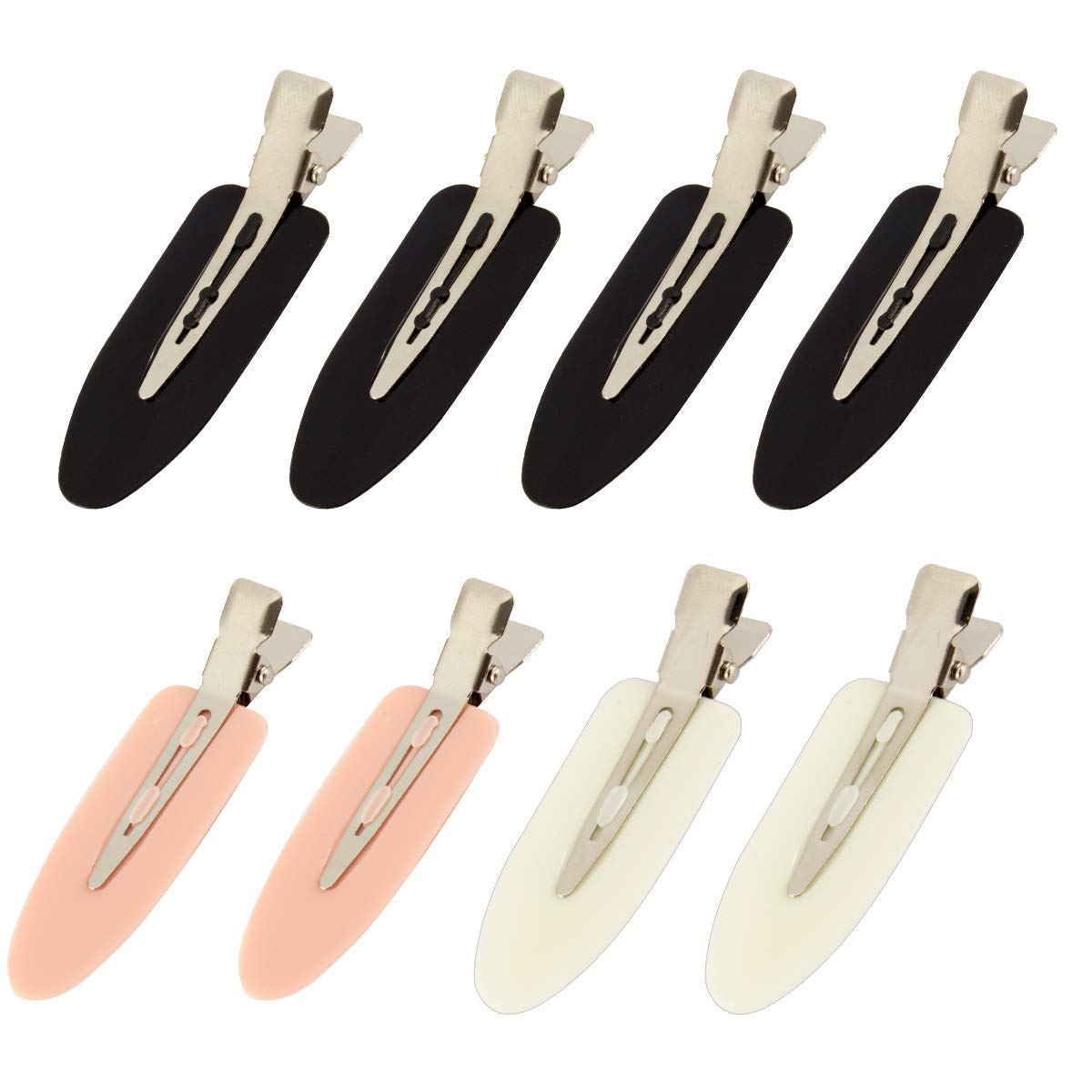 BELICIA 8-Piece No Bend Hair Clips - Crease-Free Duck Bill Hair Clips & Alligator Barrettes for Salon Styling, Bangs, Waves (Women & Girls) - Perfect for Hairstyling, Makeup Application & Daily Hair Care