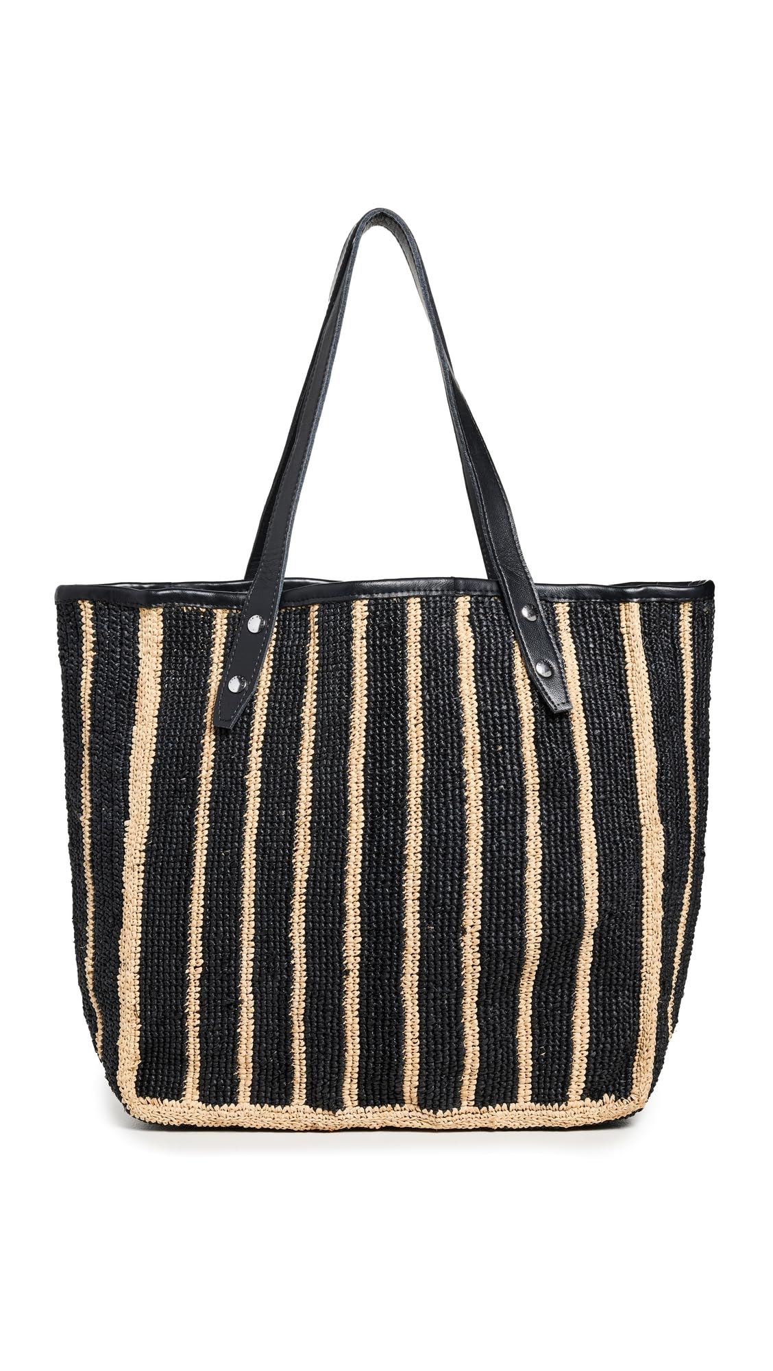 rag & bone Women's Daily Straw Tote Bag - Lightweight Woven Beach Tote for Summer, Travel, Shopping & Everyday Use