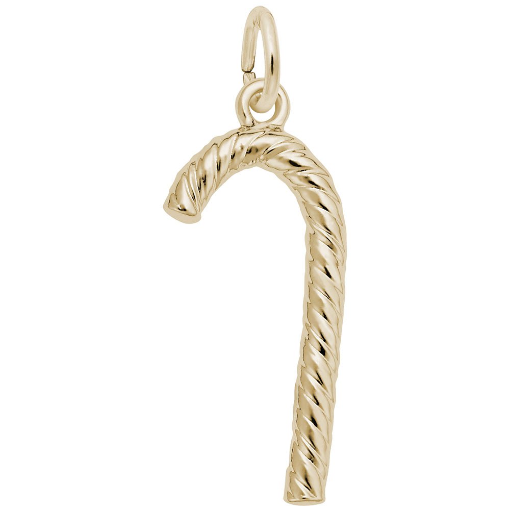 Rembrandt Candy Cane Charm Pendant - 14K Gold or Sterling Silver Christmas Jewelry Gift for Women | Holiday Necklace Charm for Bracelet & Jewelry Making