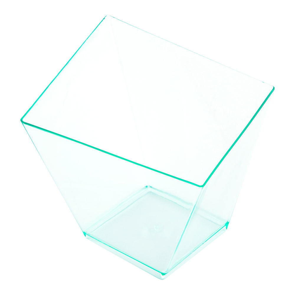 6 oz Square Seagreen Plastic Large Girata Dish - 3.25