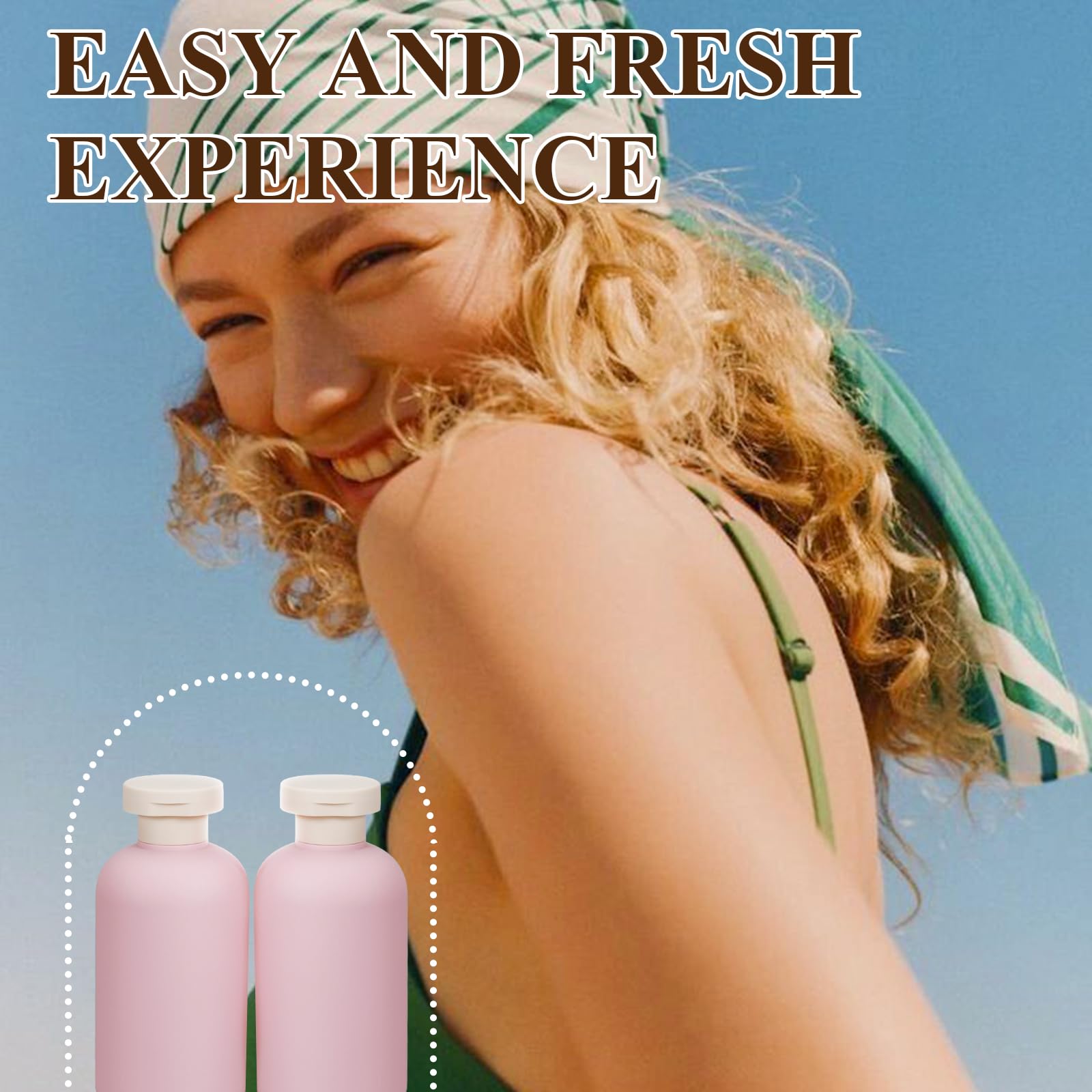 6.7oz 4-Pack Refillable Travel Shampoo and Conditioner Bottles - Leak-Proof Squeeze Bottles with Flip Cap - TSA Approved Toiletry Containers for Air Travel, Gym, Camping & Vacation Essentials