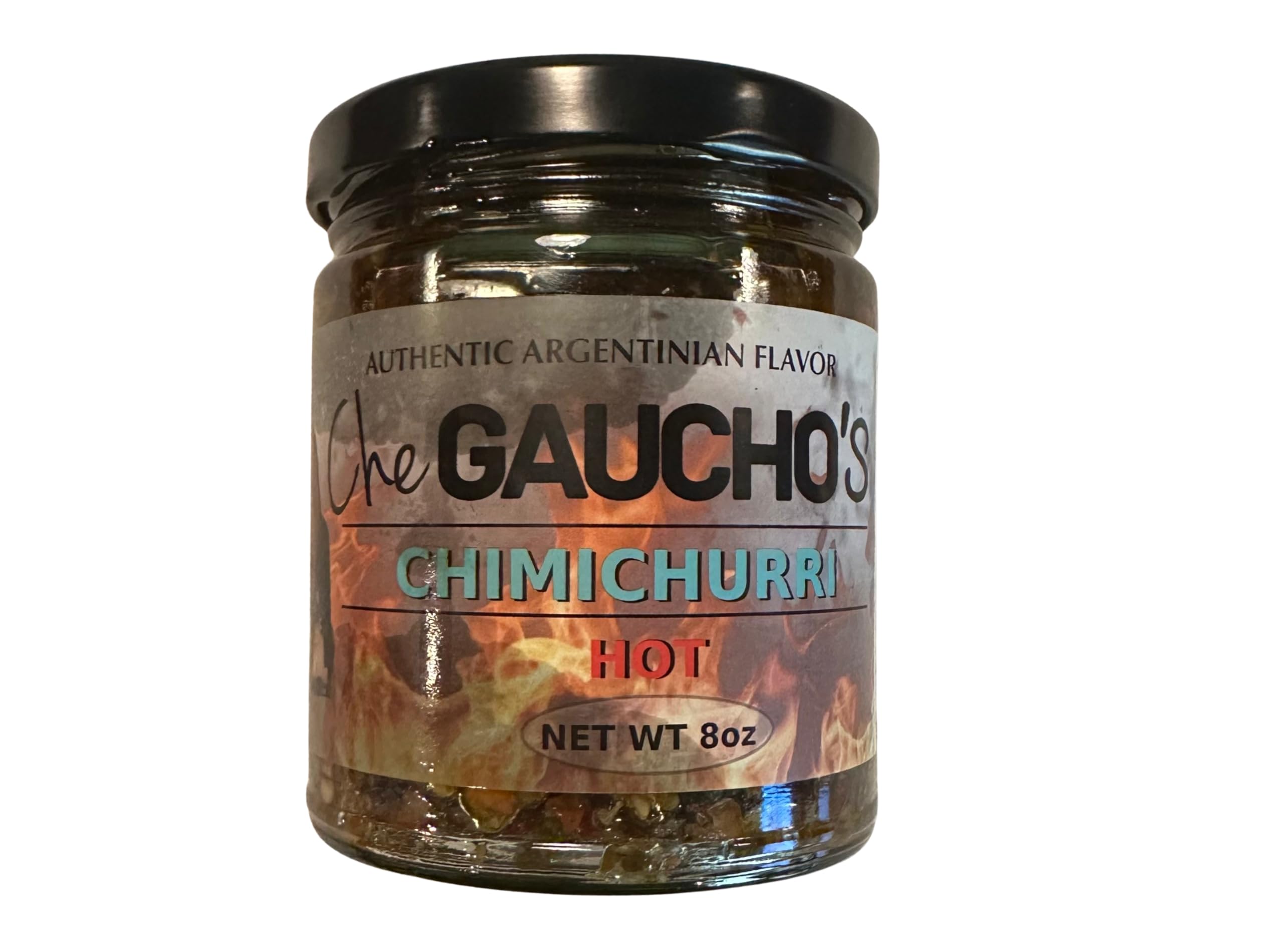 Authentic Argentine Chimichurri Sauce - Gaucho Style Spicy Grilling Marinade - 8 oz Bottle - Perfect for Steak, Chicken & BBQ Recipes