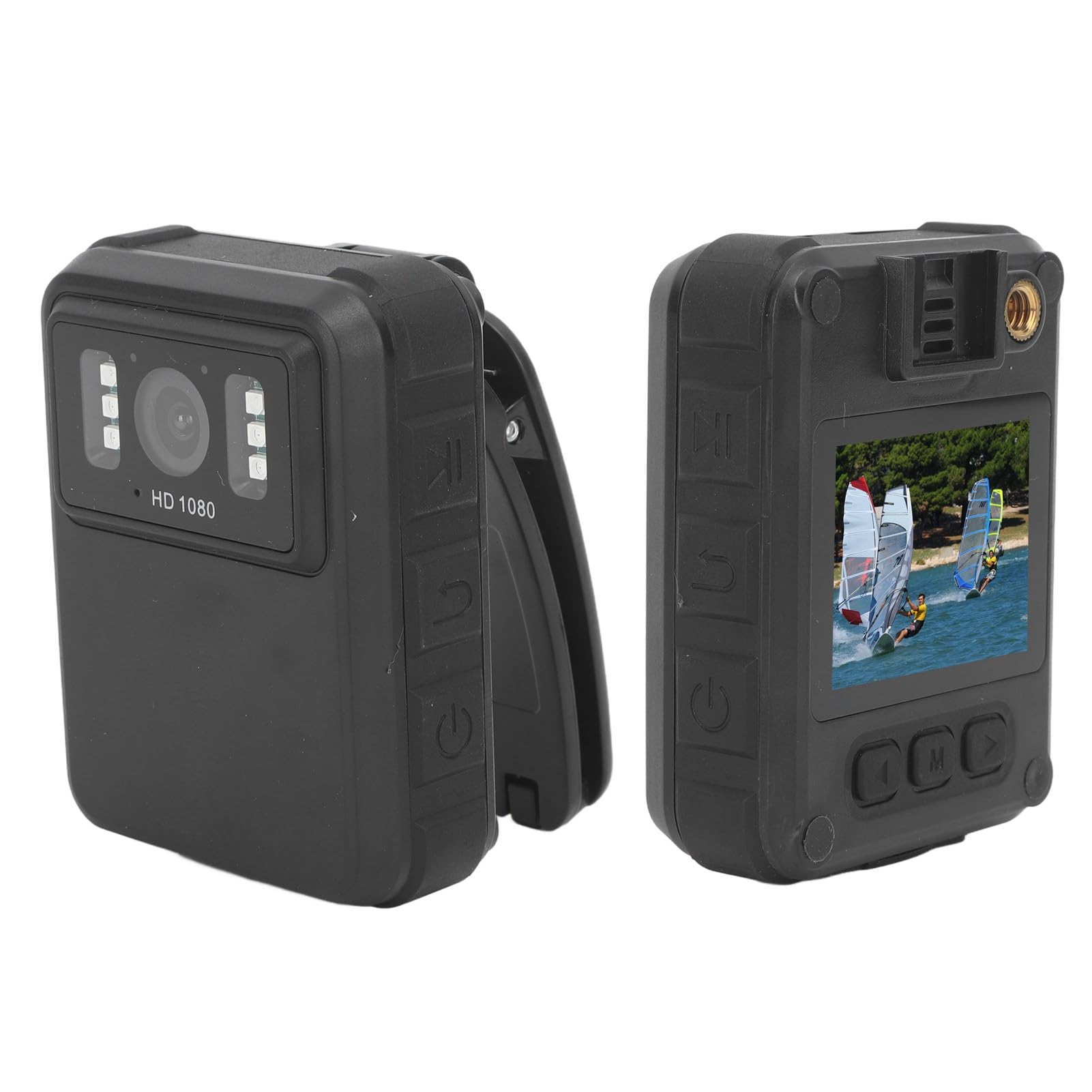 Portable Sports Camera with Back Clip - HD Wide Angle Action Camera for Law Enforcement, Outdoor Adventures & Extreme Sports | Perfect for Police Duty, Cycling, Hiking & Waterproof Activities