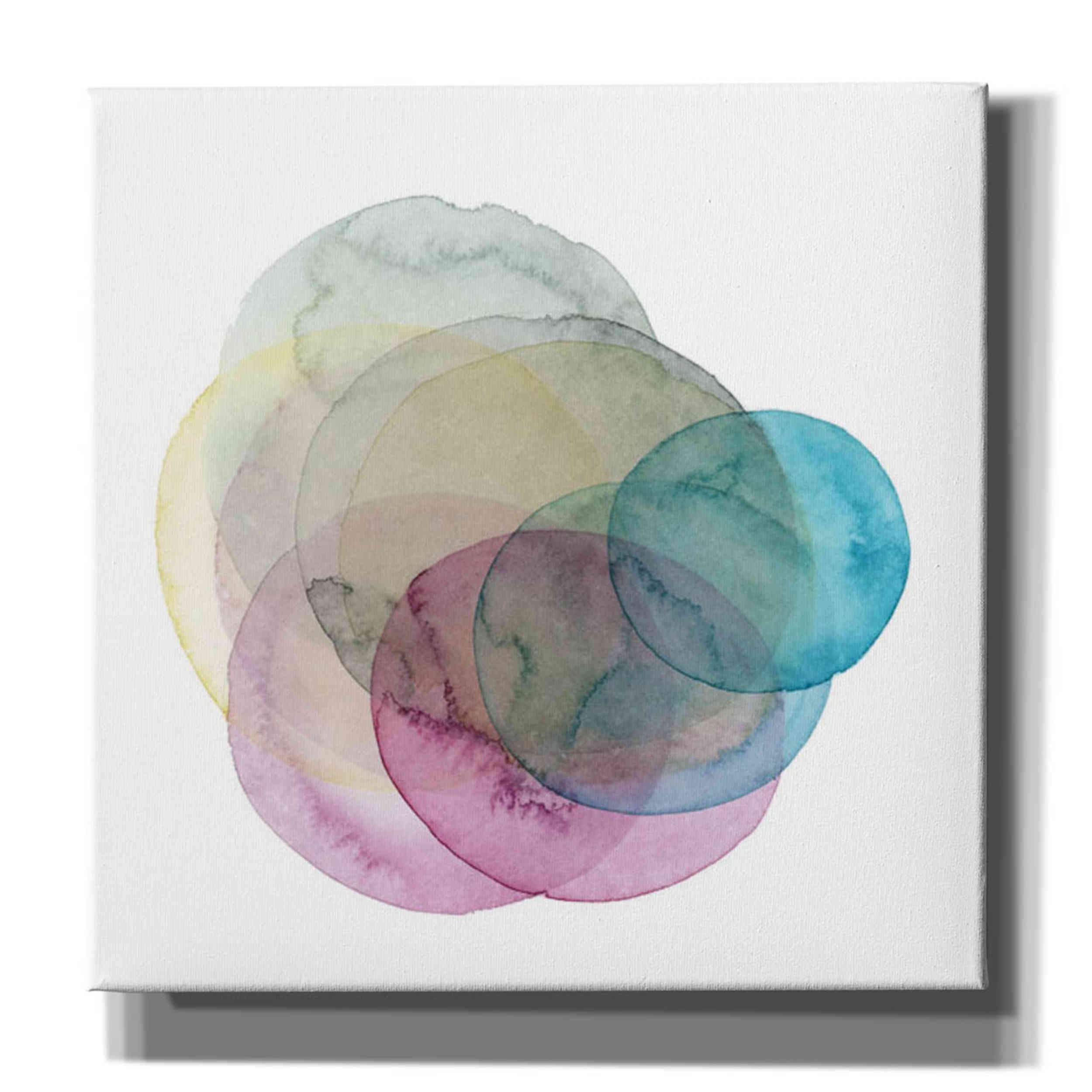 Grace Popp Evolving Planets II Canvas Wall Art - 26x26 Inch Modern Space Galaxy Painting for Living Room, Bedroom & Office Decor