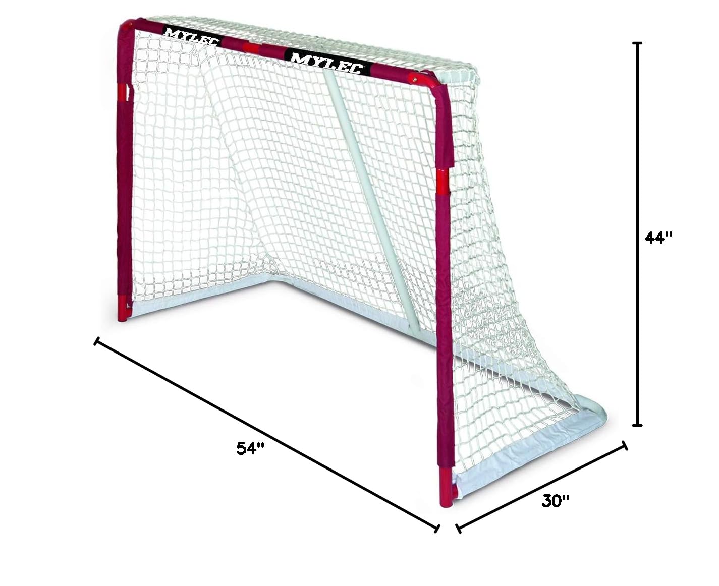 Premium Alloy Steel Hockey Net with Nylon Netting - Portable & Easy Assembly Hockey Goal for Outdoor Sports - Perfect Hockey Gift for Players & Coaches (Red, 32 lbs) - Ideal for Backyard Practice, Street Hockey & Training Drills