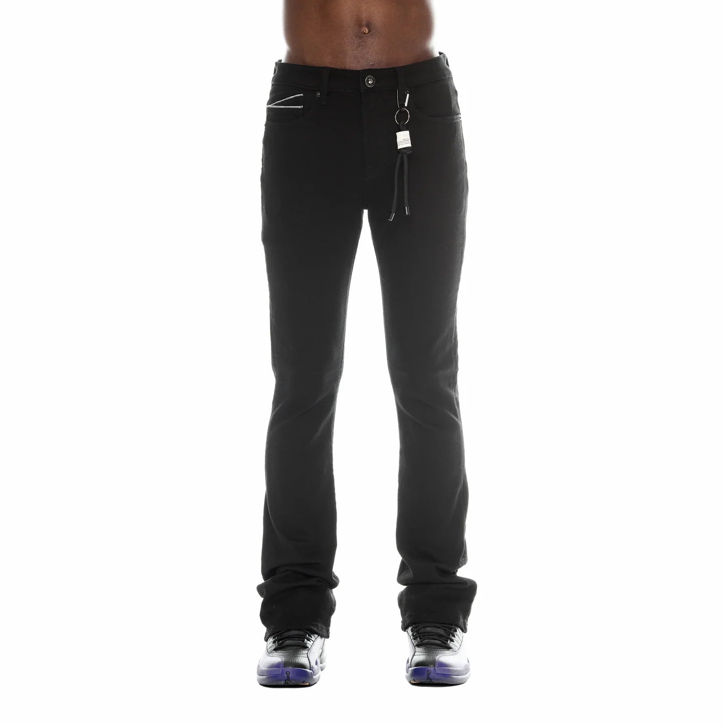 CULT OF INDIVIDUALITY Lenny Bootcut 603 Jeans for Men - Triple Black Wash Stretch Denim Pants | Perfect for Casual Wear, Night Out & Street Style Fashion