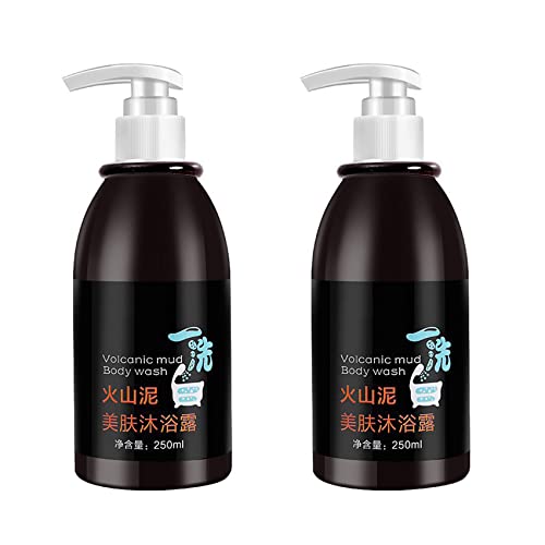 Volcanic Mud Body Wash - Deep Cleansing, Exfoliating & Soothing Shower Gel for Smooth Skin (2 Pack) - Perfect for Post-Workout, Spa Day & Relaxing Bath Time