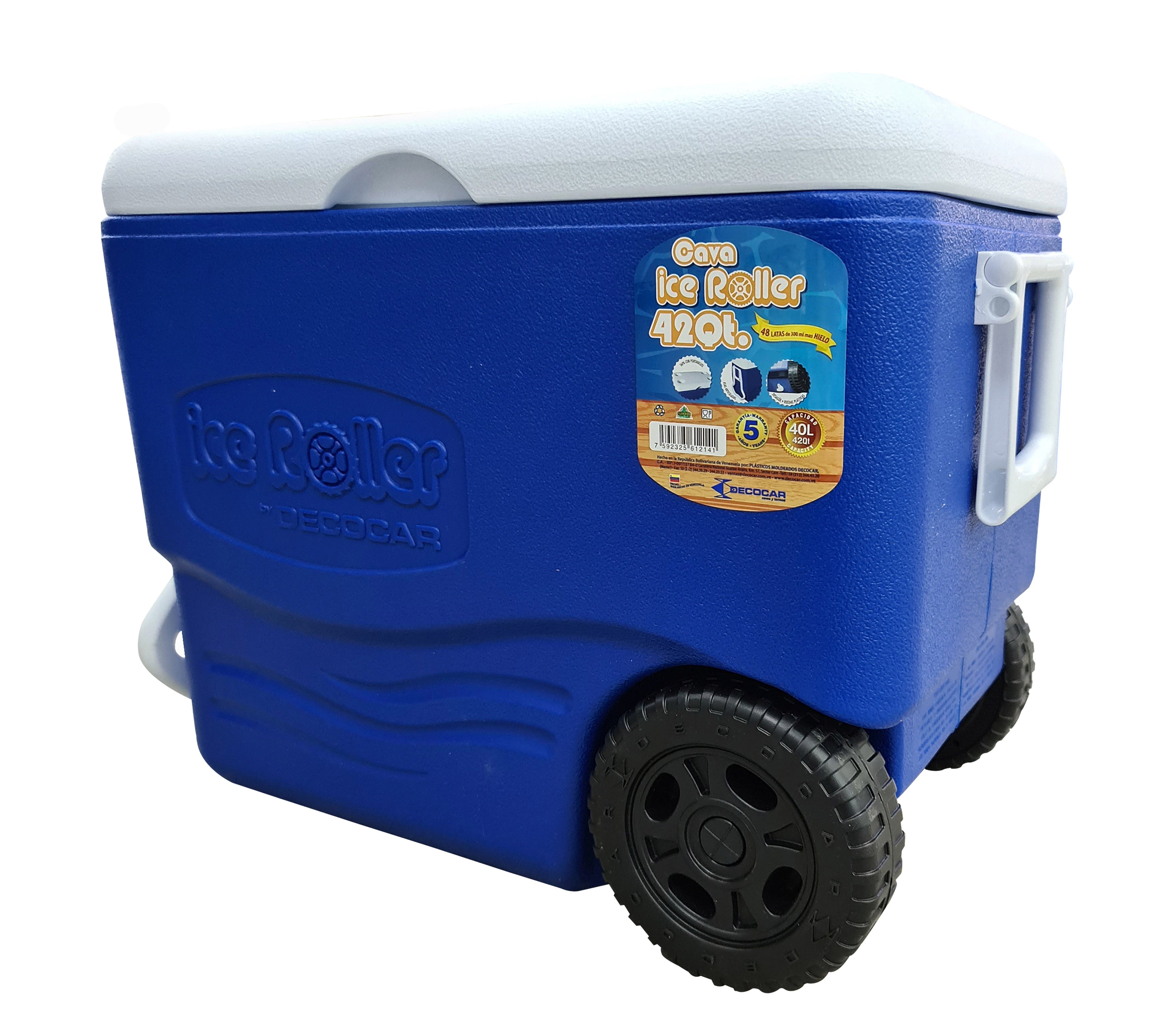 42 Qt (40 Liter) Cava Ice Roller Standard Commercial Cooler - Perfect for Catering, Outdoor Events, and Food Storage