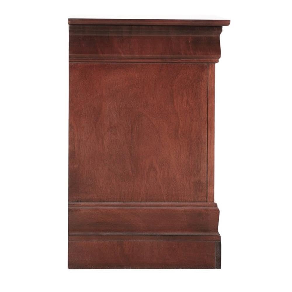 Glory Furniture Lewis 2-Drawer Wood Nightstand, Cherry Finish - Solid Wood Bedside Table for Bedroom, Living Room & Guest Room Storage