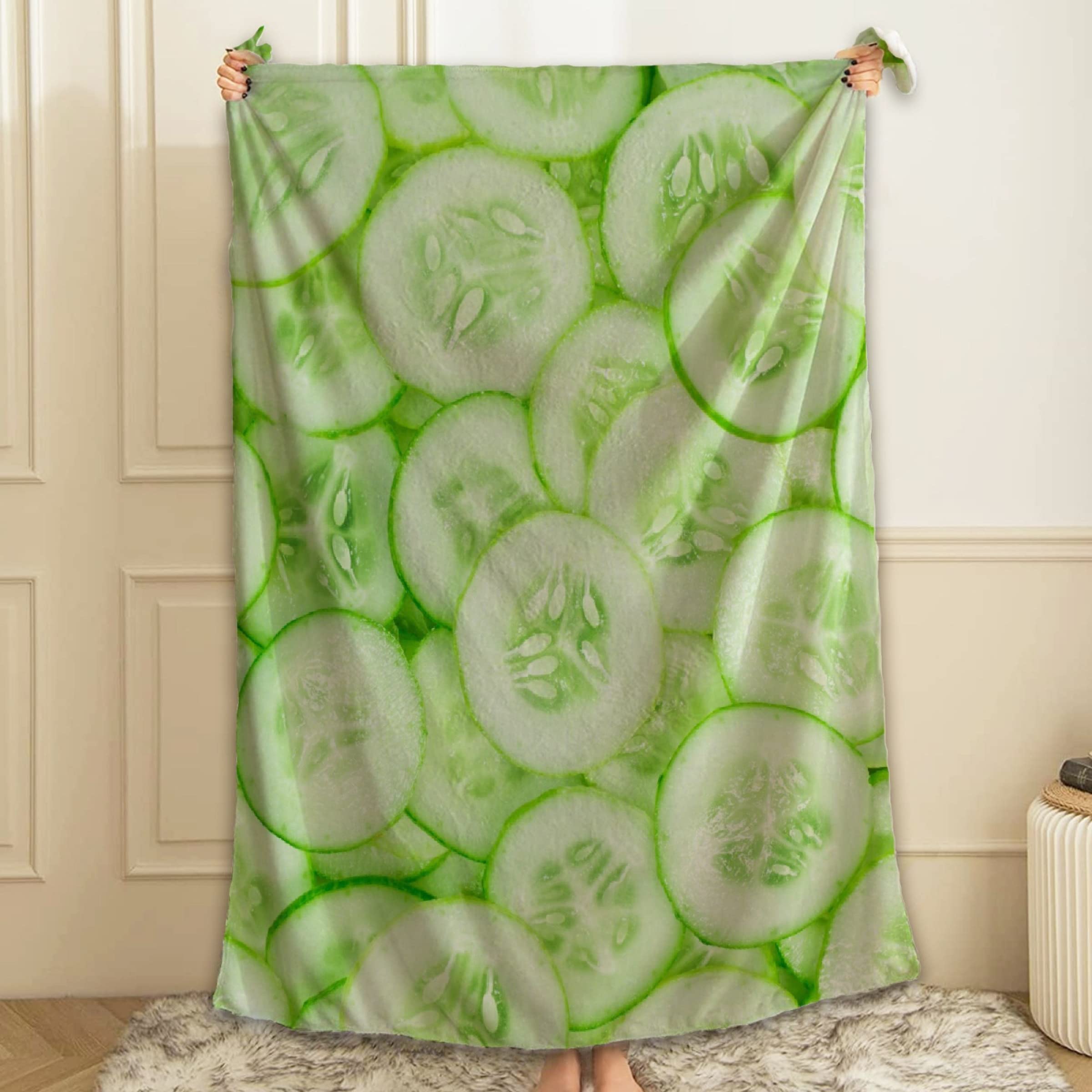Soft Funny Pickles Throw Blanket - 120x90 Inch Flannel Fleece Blanket for Bed, Couch & Travel - Cozy Gift for Family & Friends | Perfect for Movie Nights, Camping & Home Decor